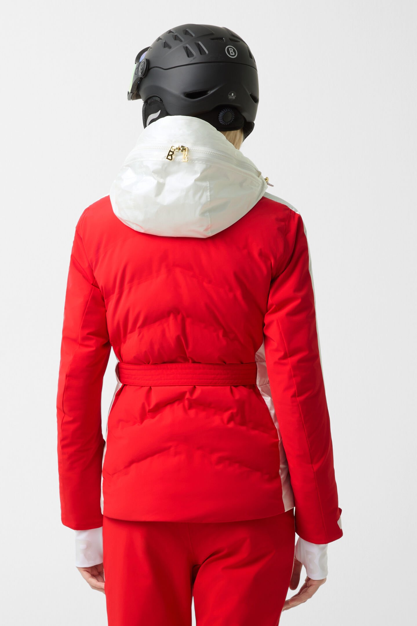 Gewatteerde jas Kira Rood/Wit