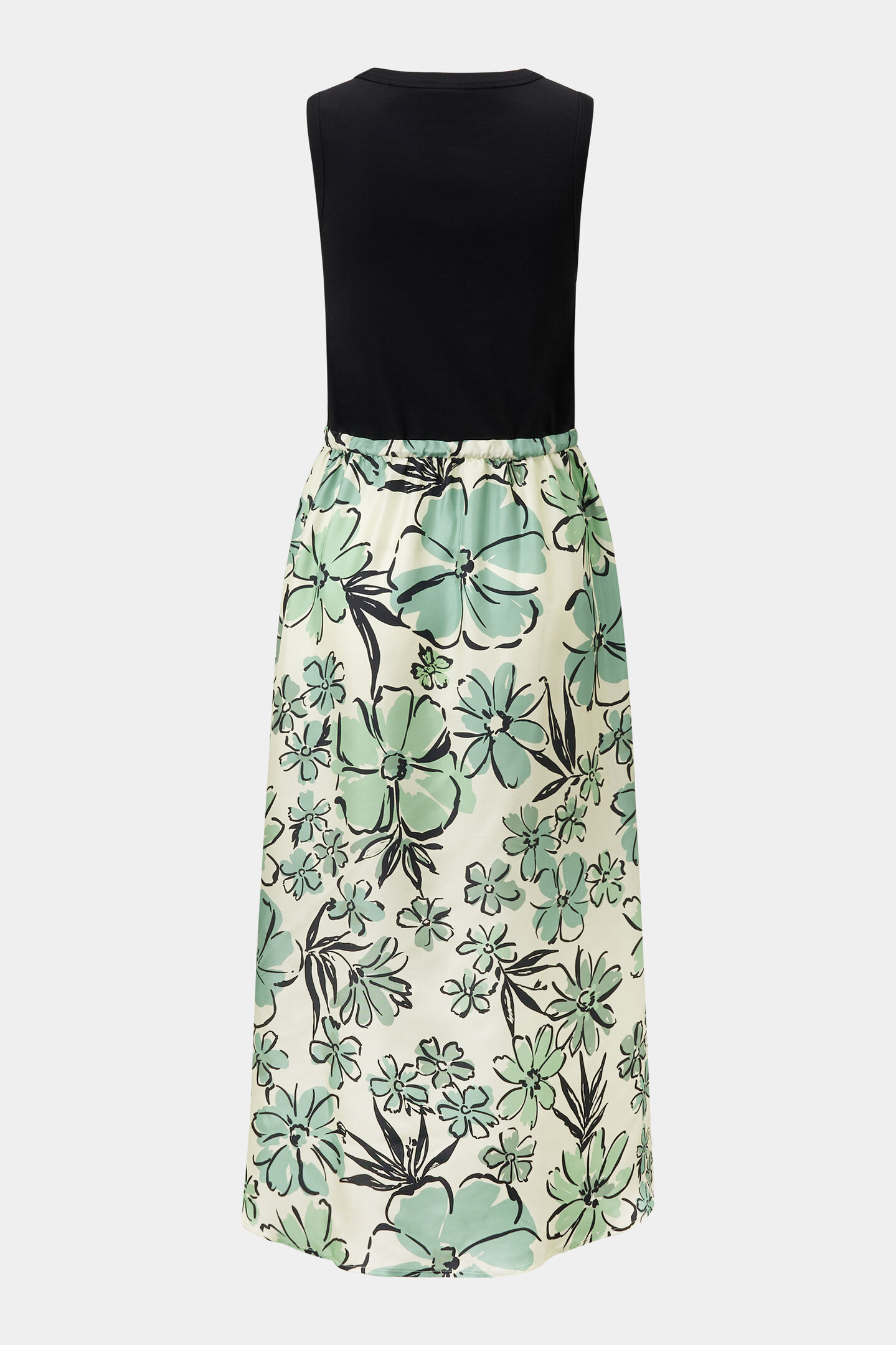 Seiden-Jersey-Kleid Silke Schwarz/Grün