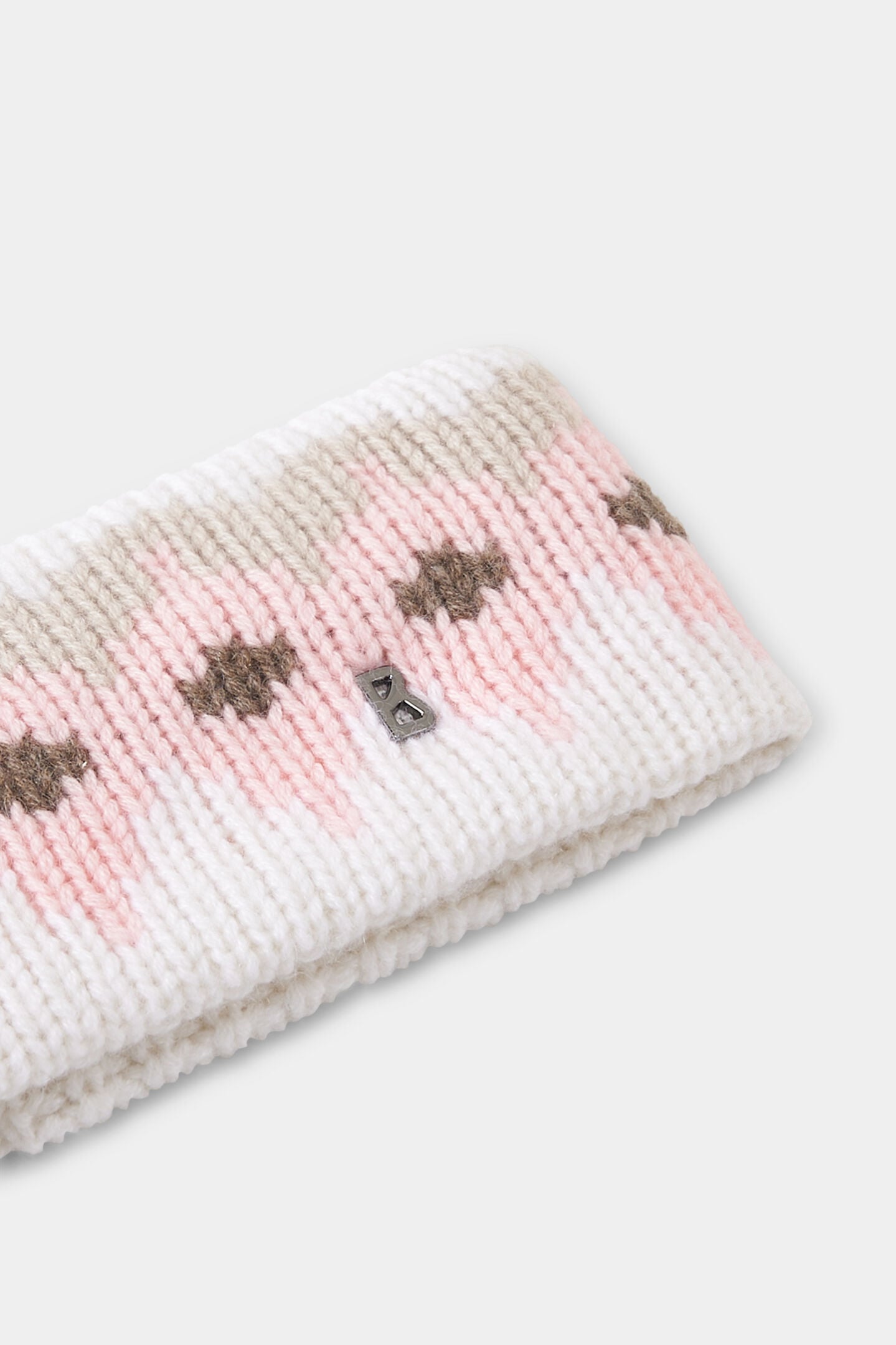 Loca cashmere headband Pink/Off-white