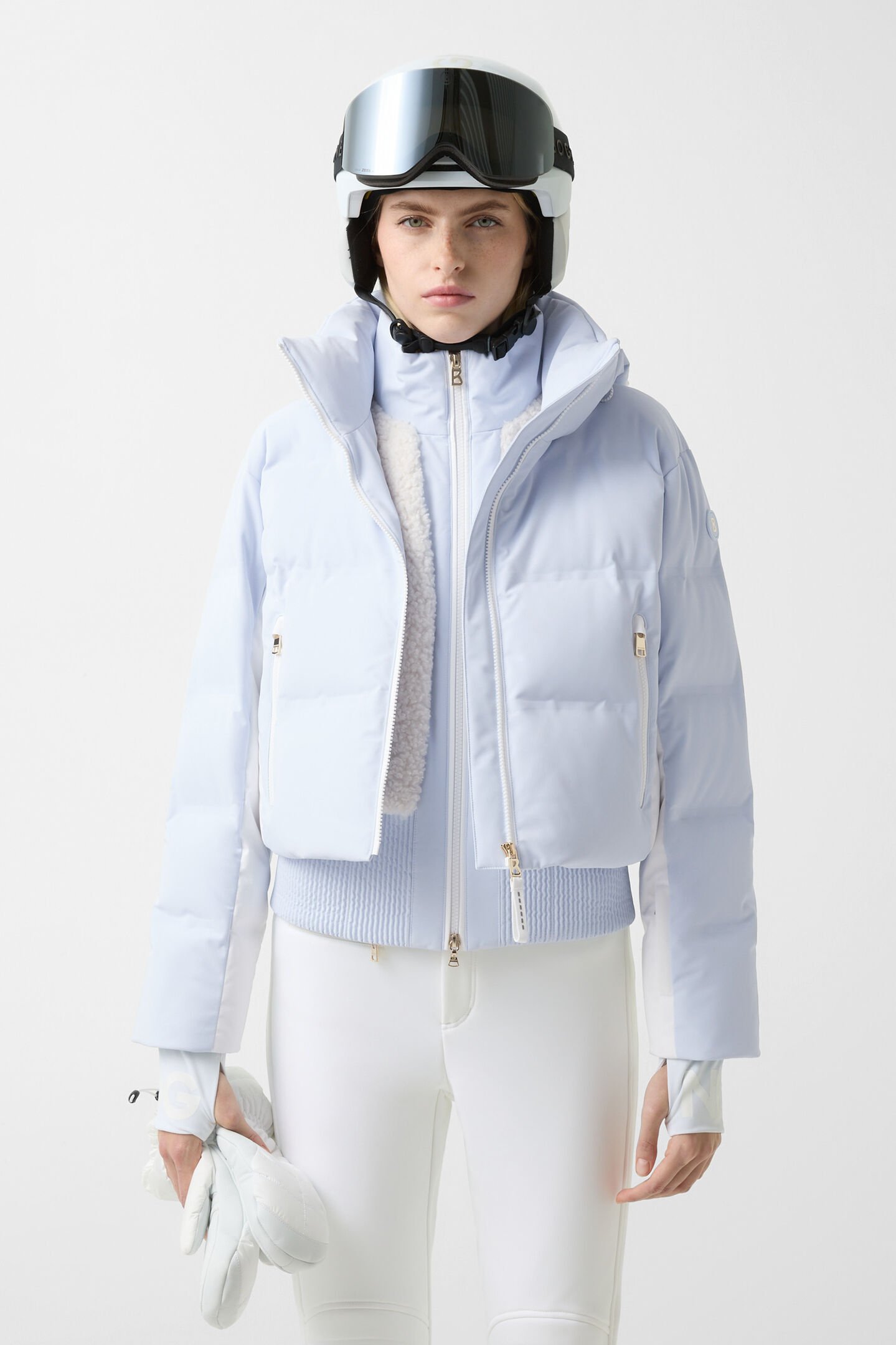 2-in-1 Ski-Daunenjacke Suri Hellblau