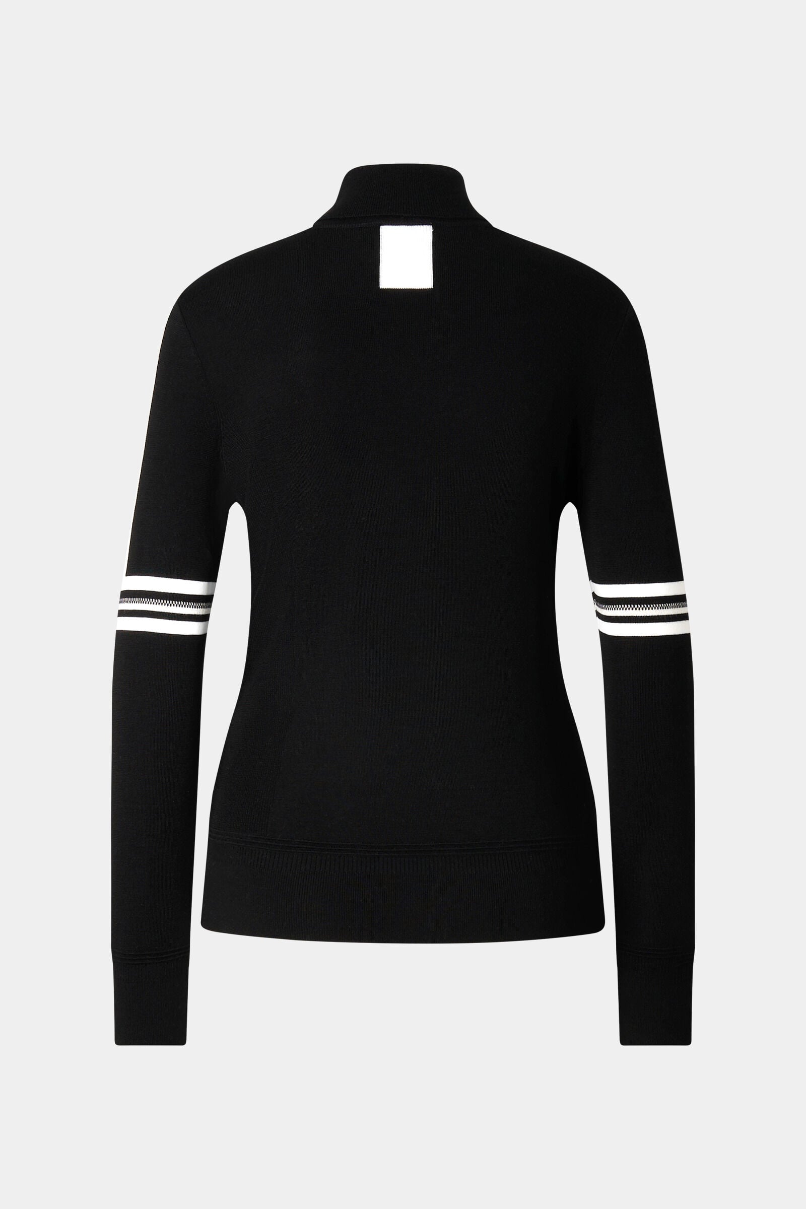 Schurwoll-Pullover Louise Schwarz/Wei&szlig;