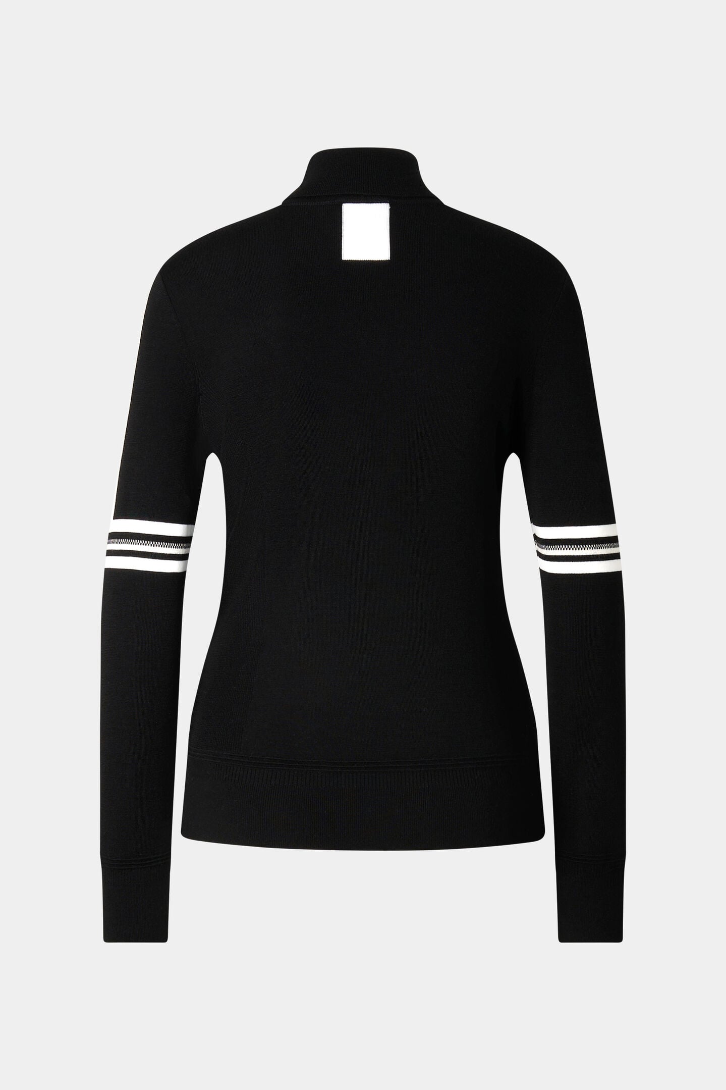 Schurwoll-Pullover Louise Schwarz/Wei&szlig;