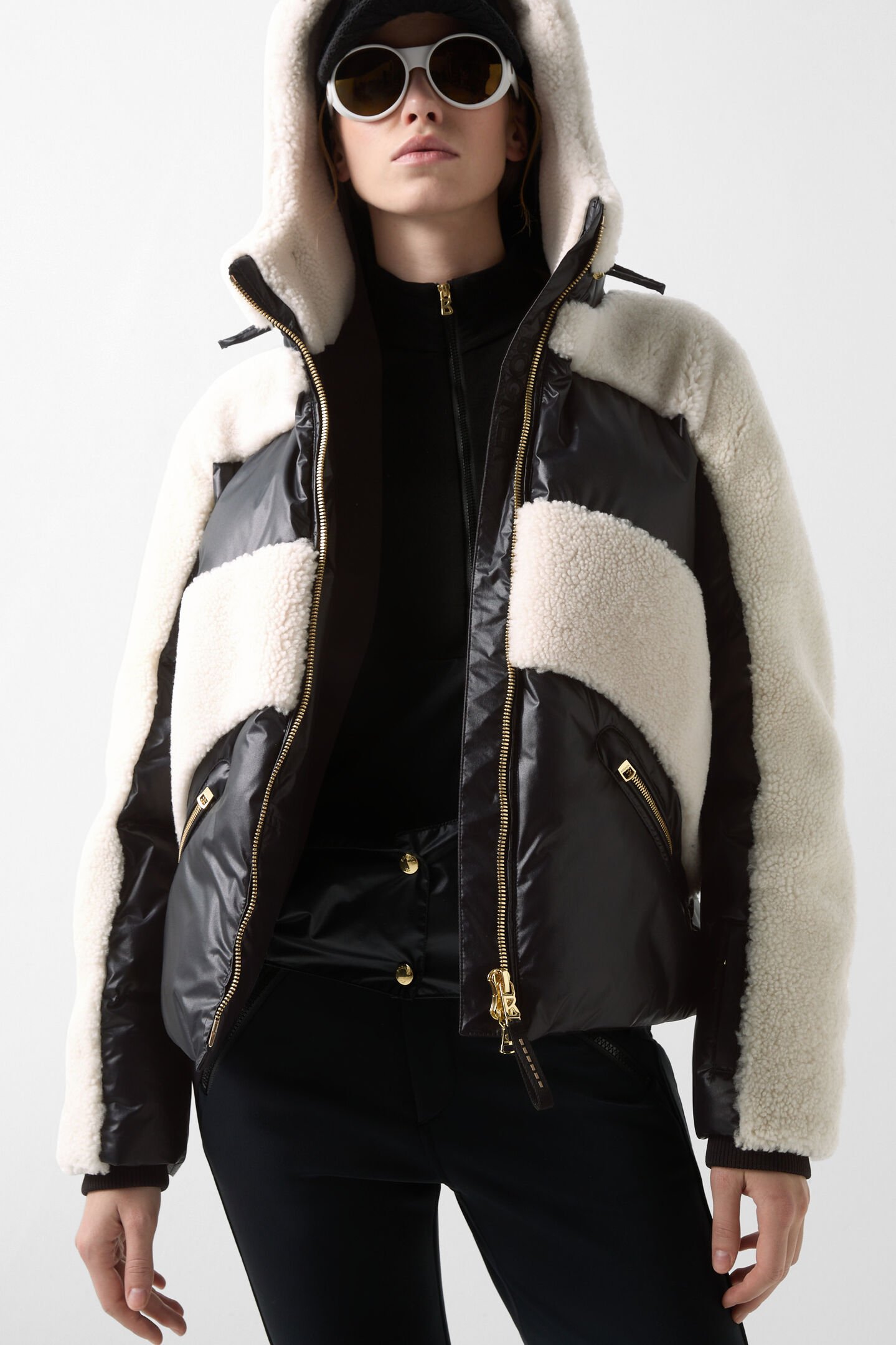 Dana down ski jacket Black/Off-White