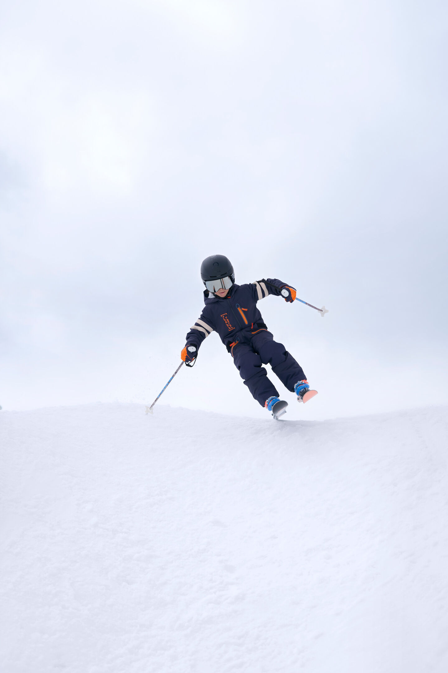 Kinderen ski-overall Poeder Marineblauw