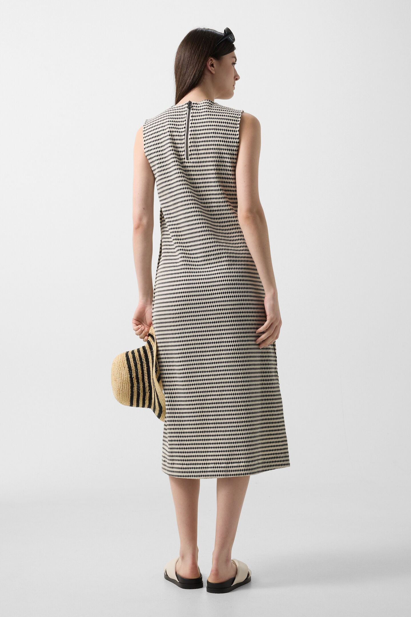 Kleid Samira Schwarz/Off-White