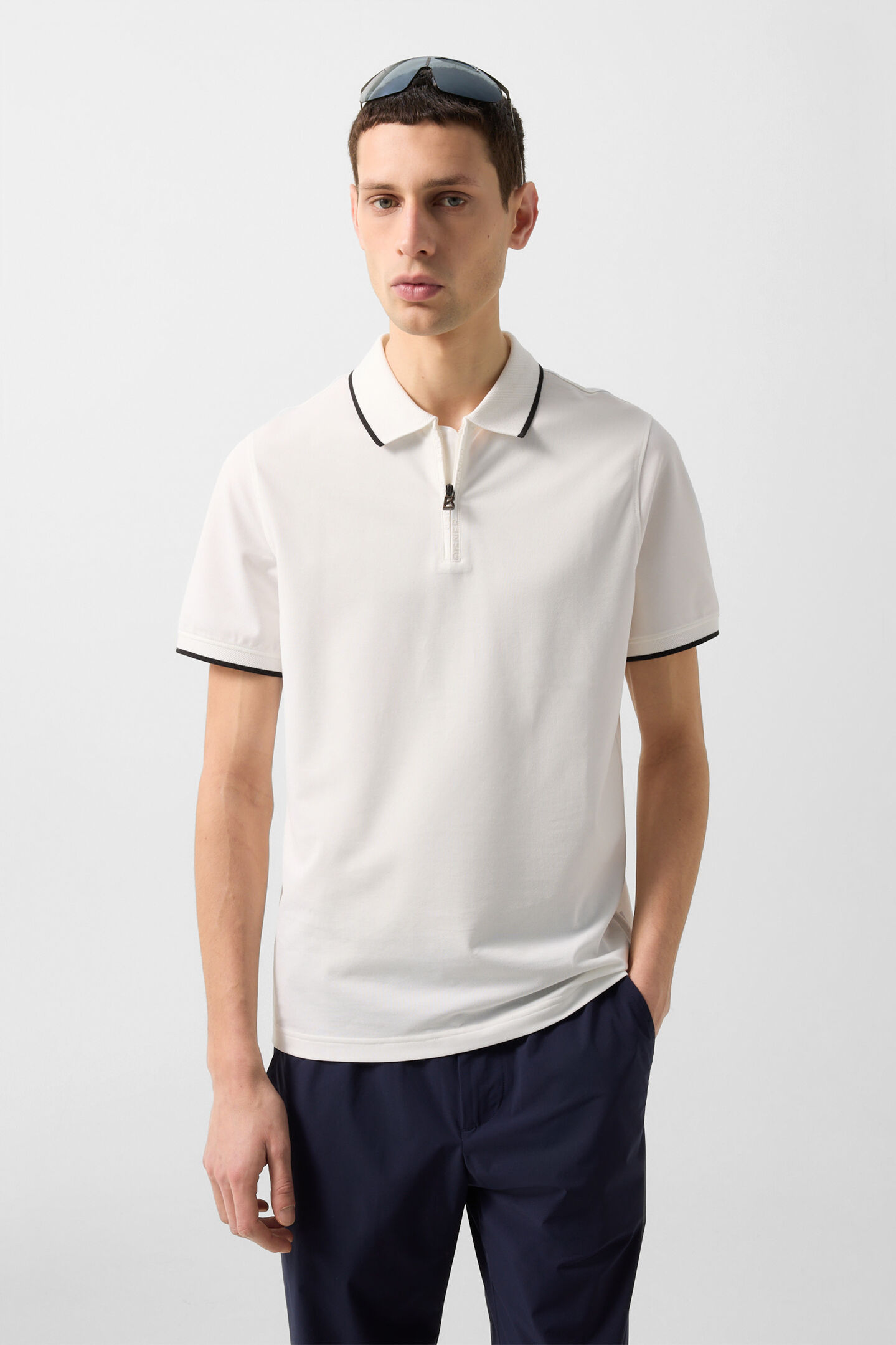 Polo Timo Blanc cass&eacute;