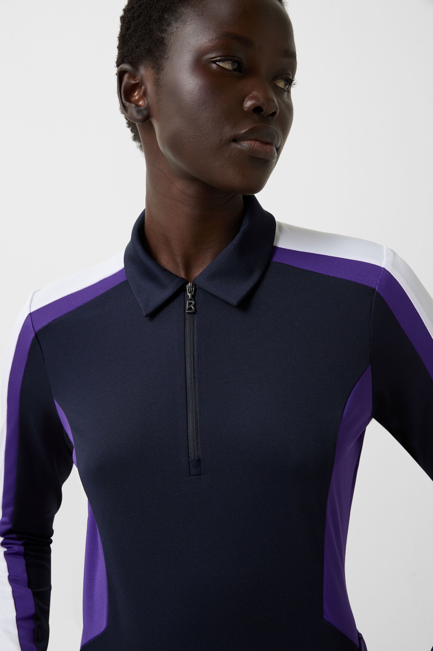 Greta functional long-sleeved top Navy blue/purple