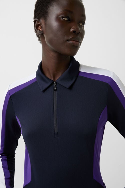 Greta functional long-sleeved top Navy blue/purple