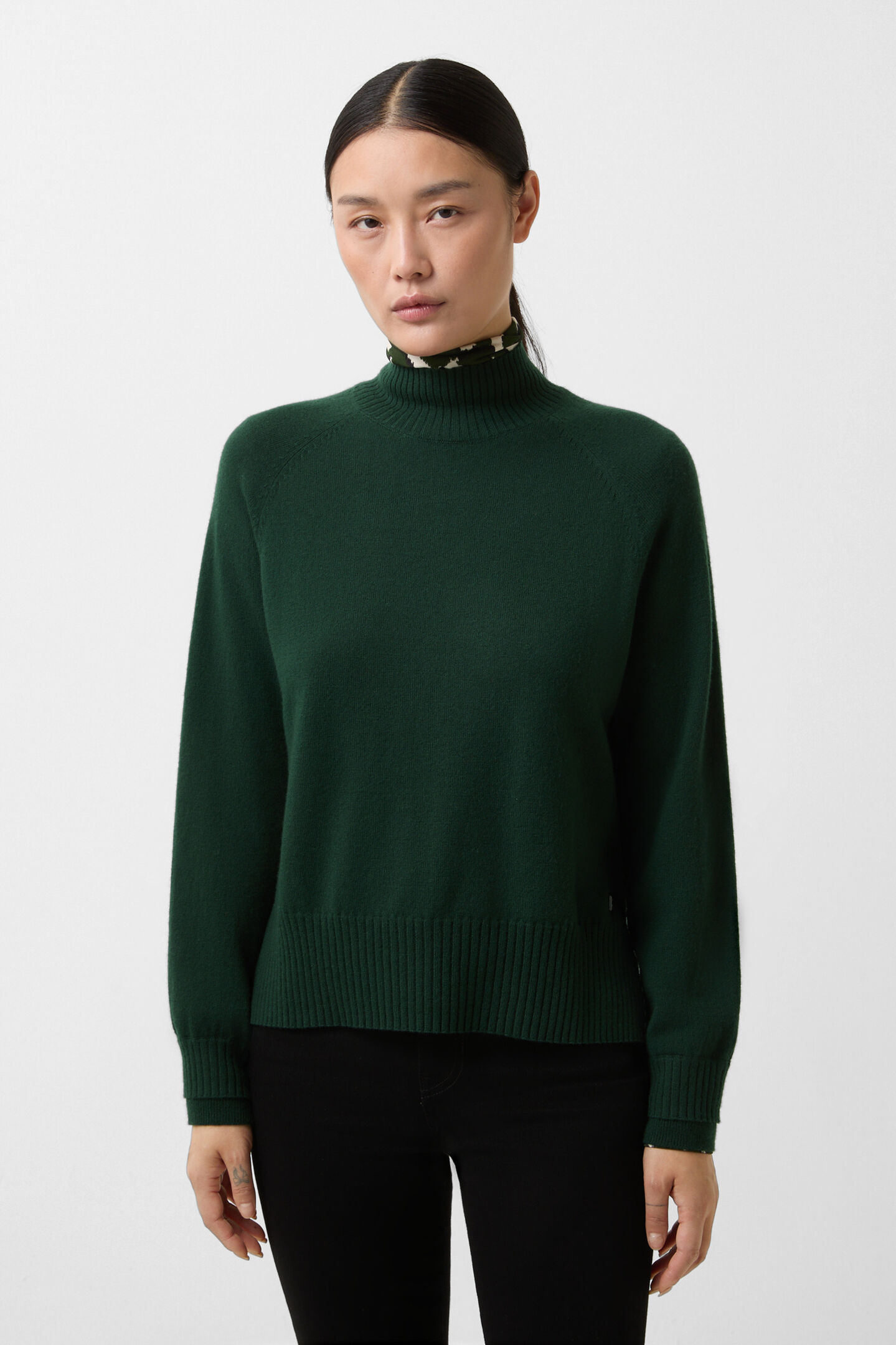 Lysanne virgin wool jumper Dark green
