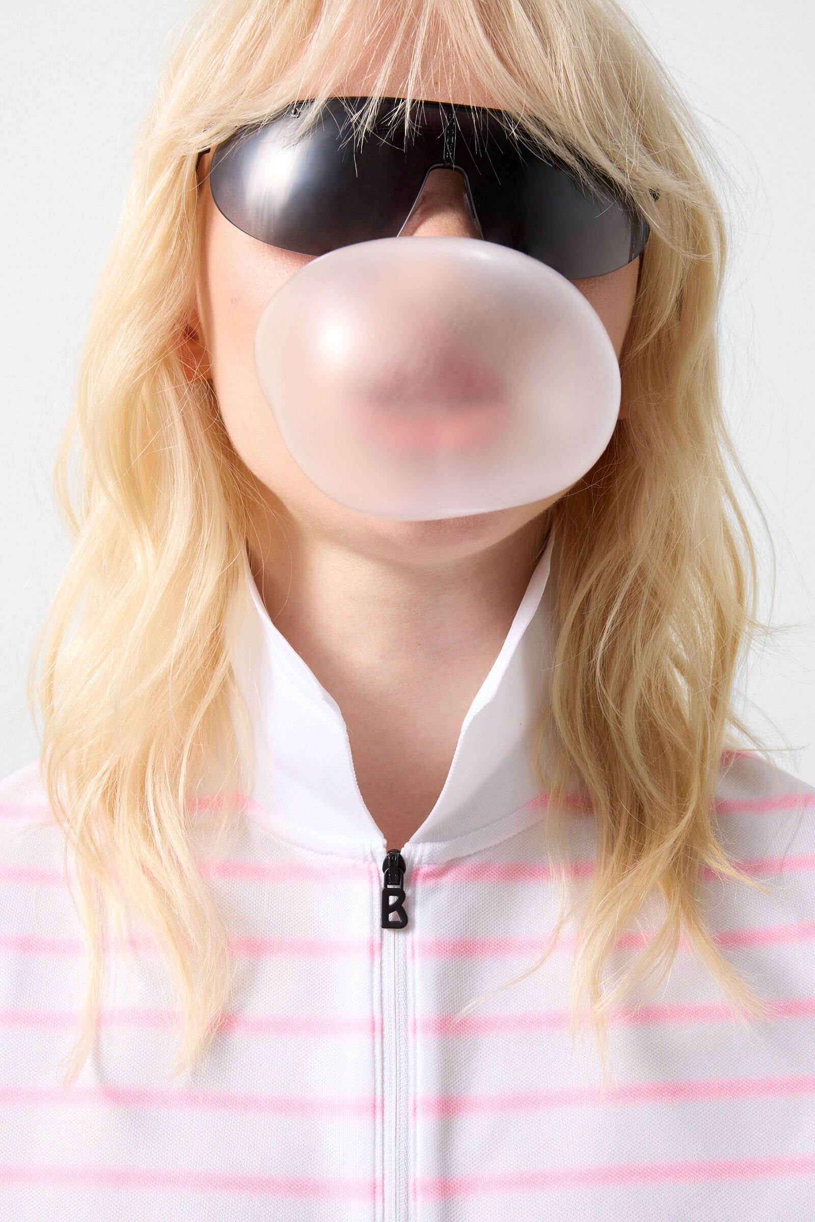 Polo Gaja rose/blanc