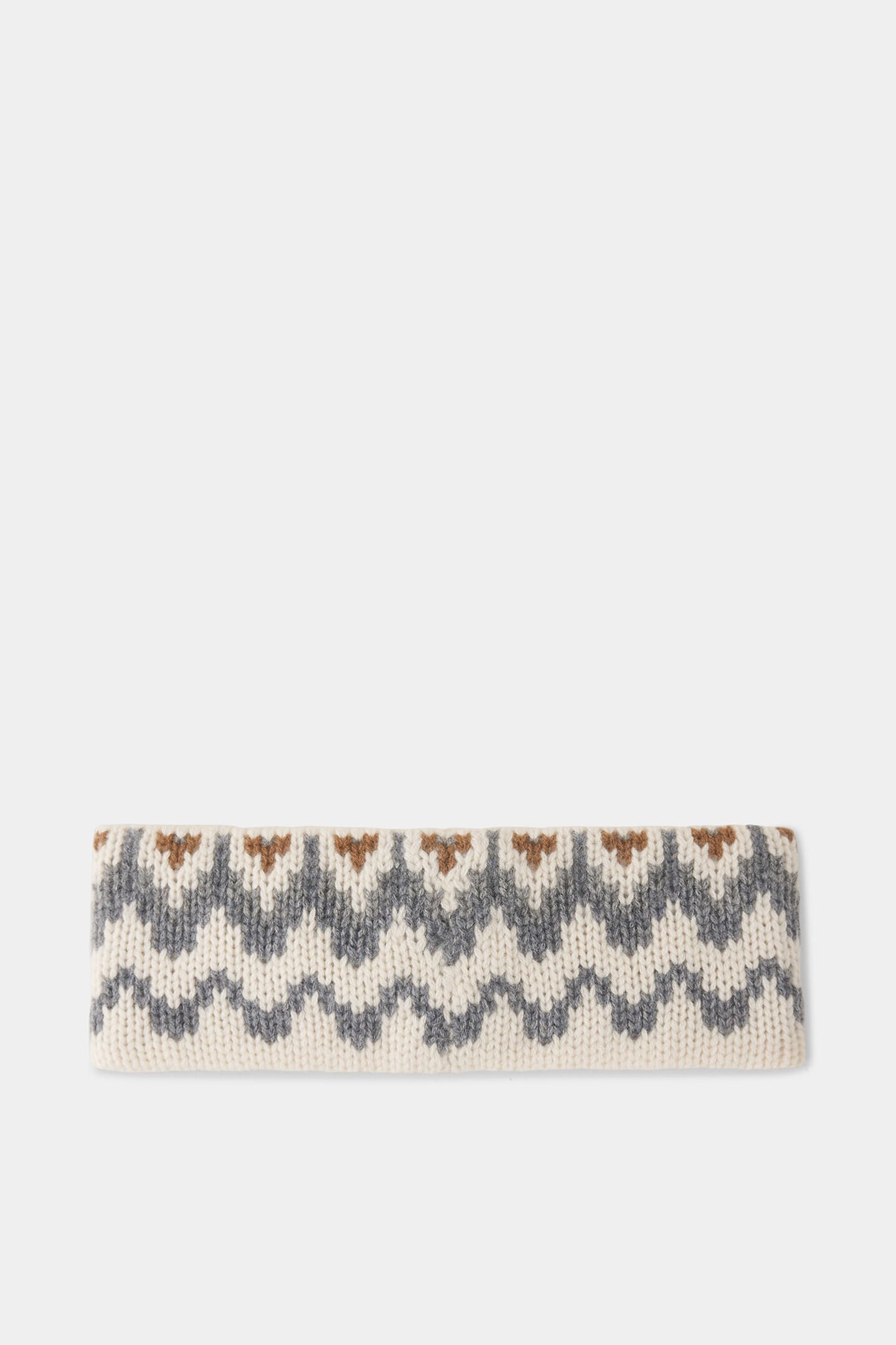 Loca cashmere headband Cream/grey