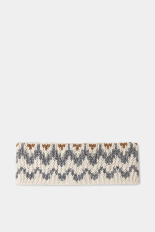 Loca cashmere headband Cream/grey