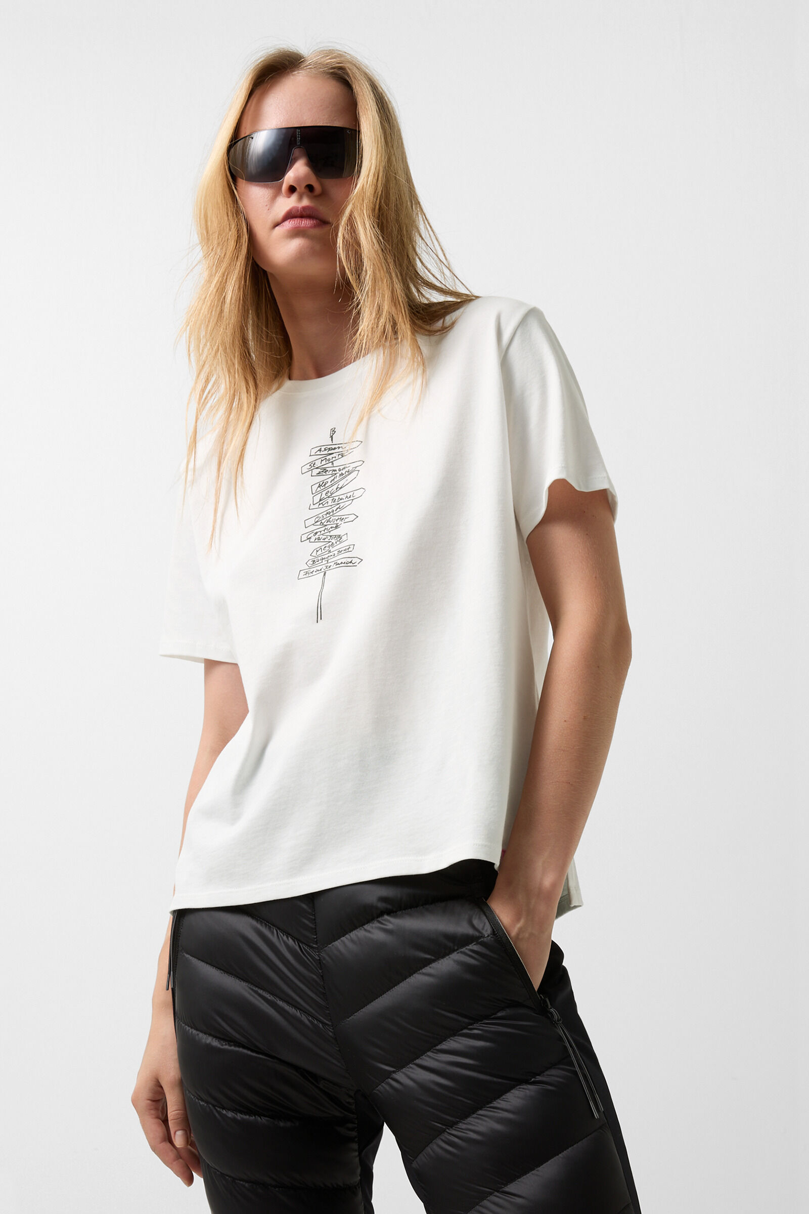 T-shirt Lotte White/black