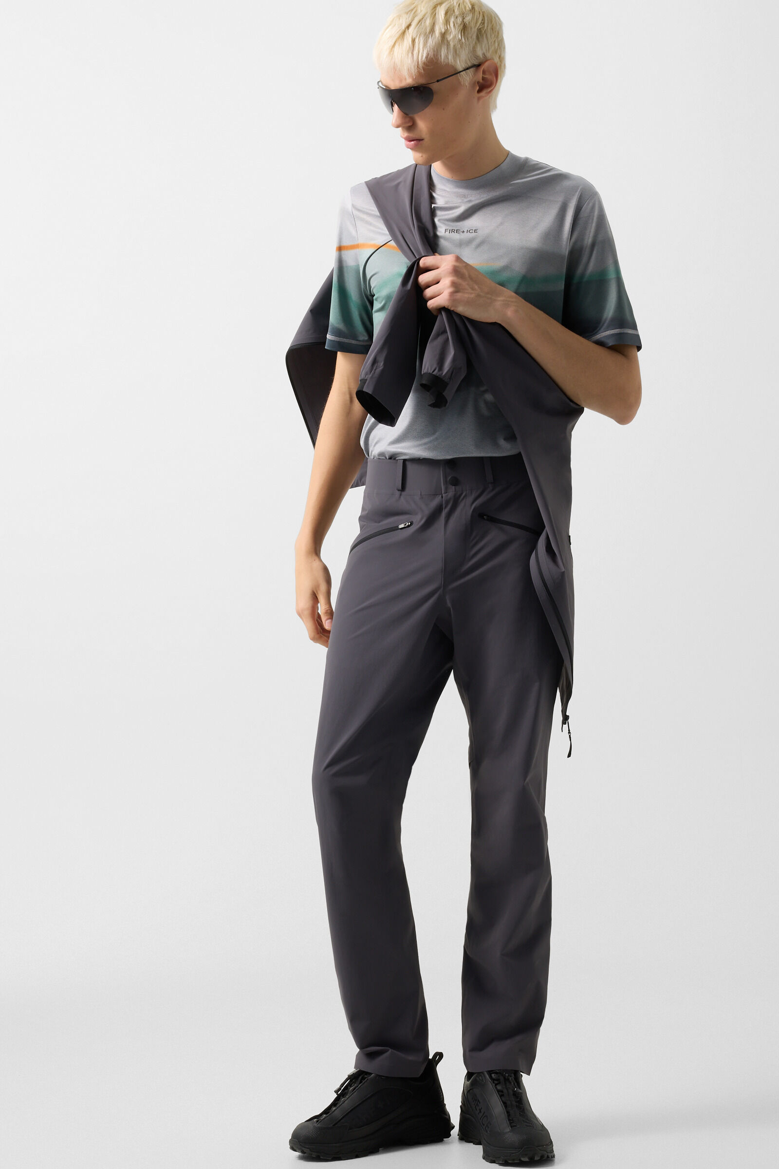 Balduin functional shirt Grey/green
