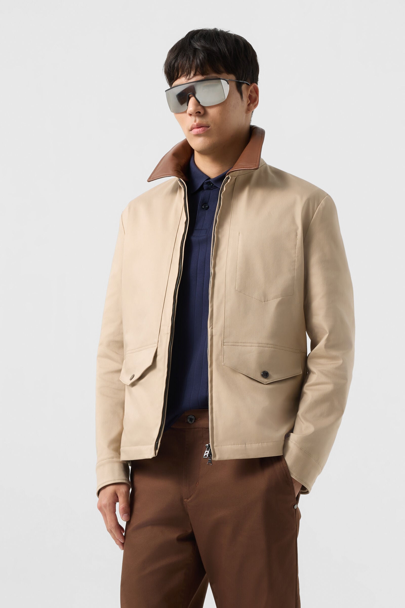 Twill jacket Mirco Beige