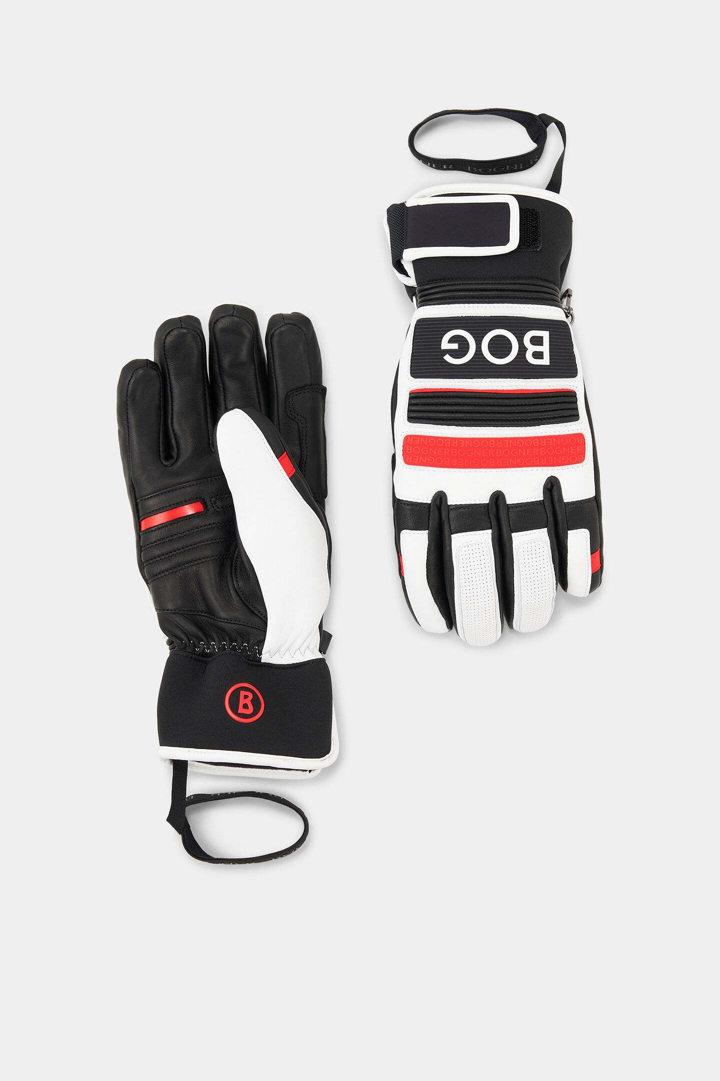 Gloves Silvan White/red/black