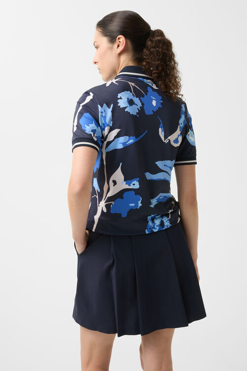 Calista functional short-sleeved top Navy blue/light blue