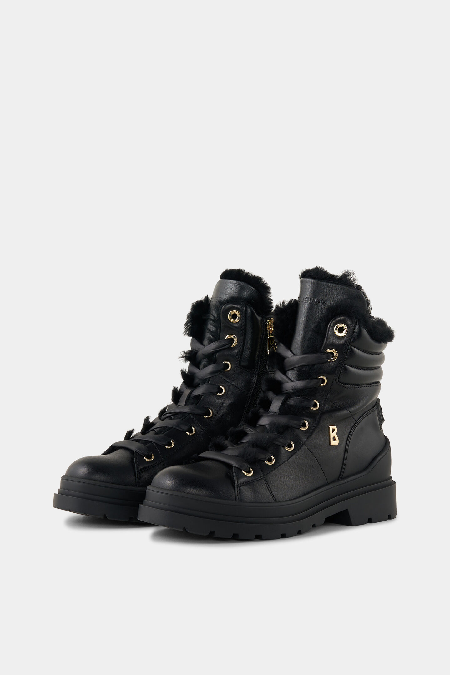 Mid boots St.Moritz with spikes Black