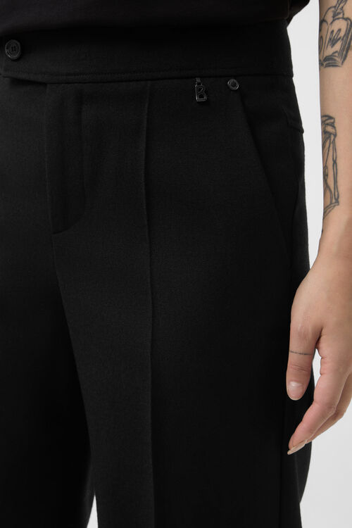Pure new wool trousers Hermia Black