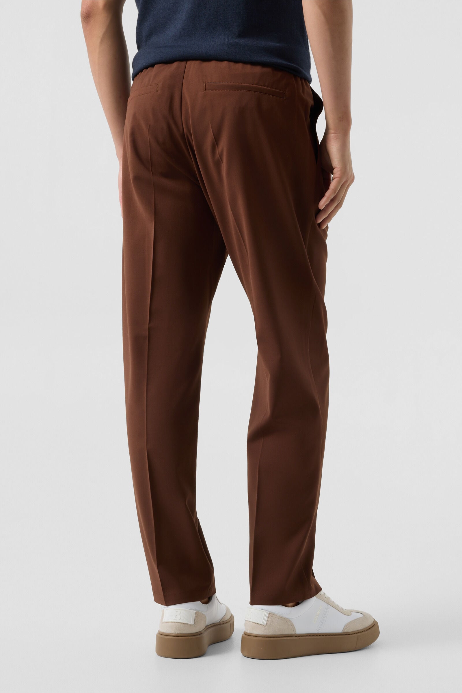 Marcus virgin wool blend trousers Brown