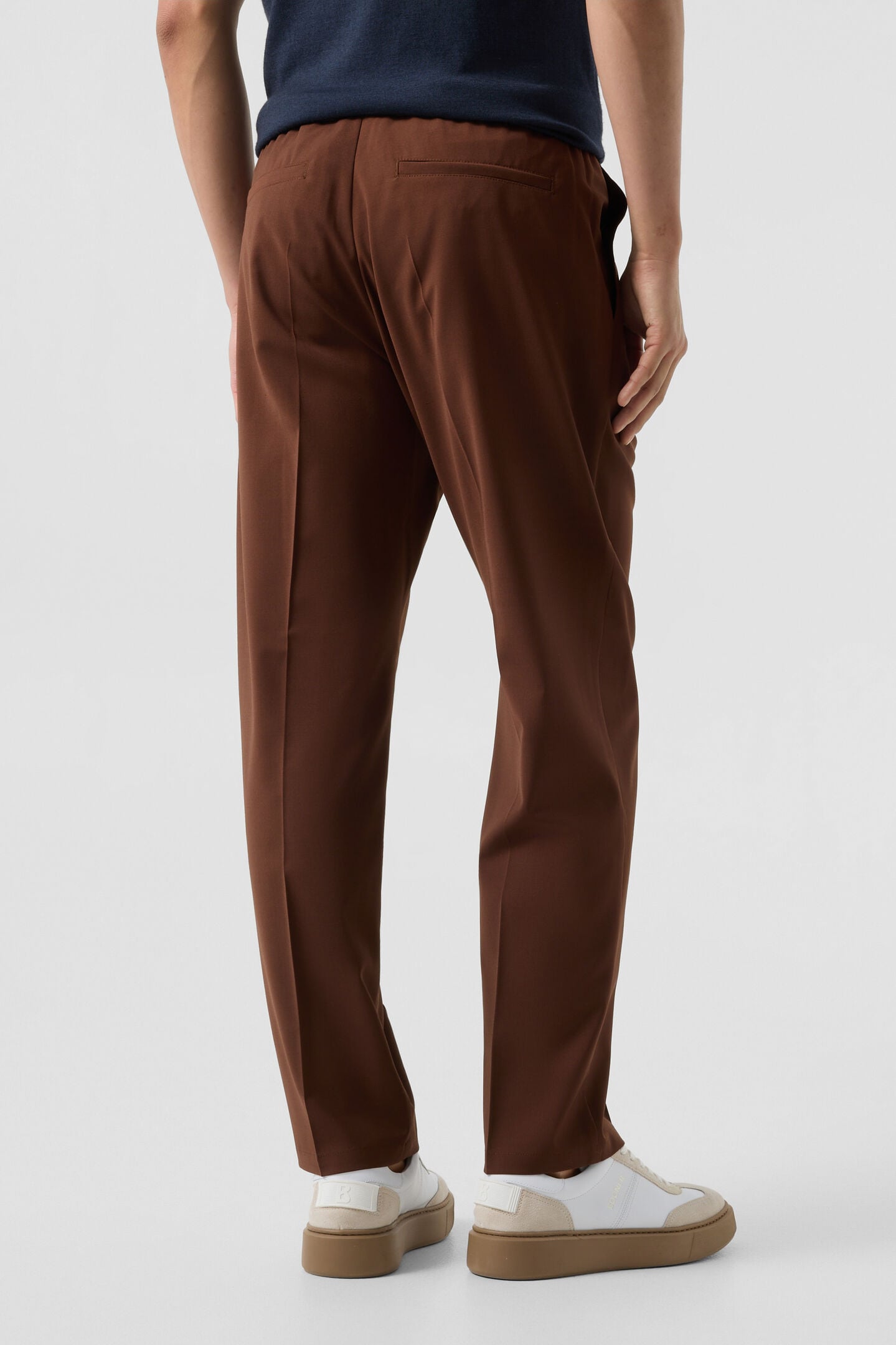 Marcus virgin wool blend trousers Brown