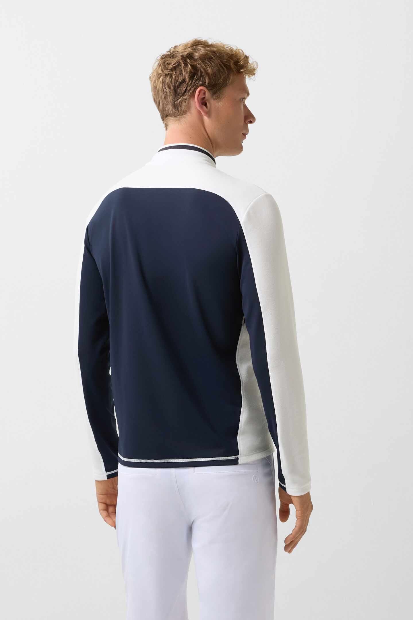 Fleece First Layer Giacomo Weiß/Navy-Blau