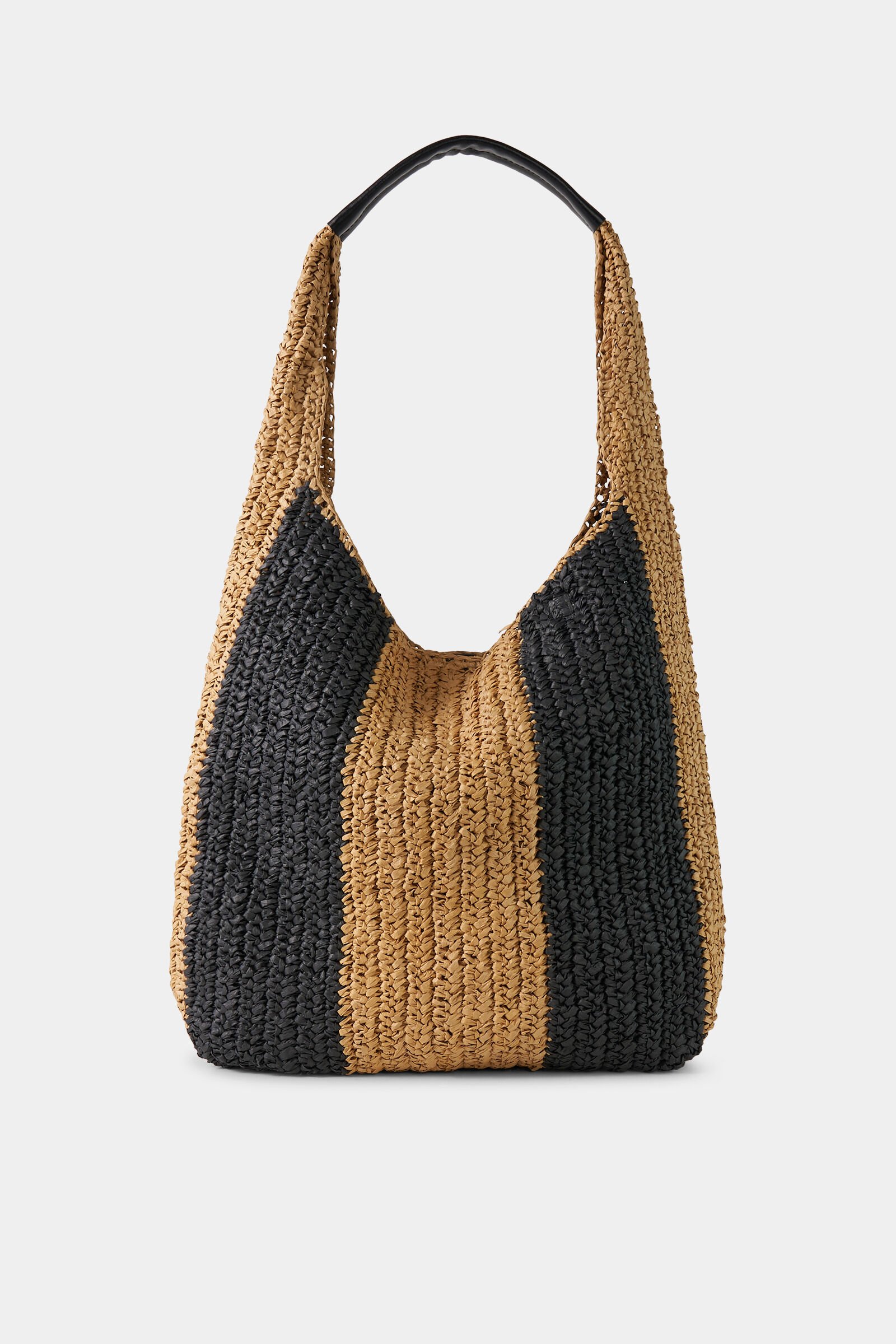 Hobo-Bag Agno Rory Schwarz/Beige