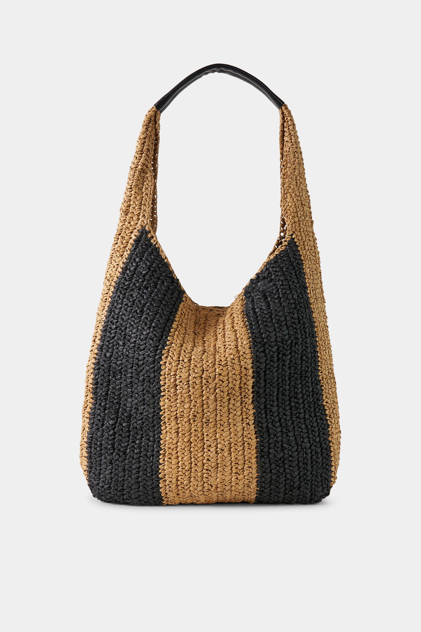 Hobo-Bag Agno Rory Schwarz/Beige