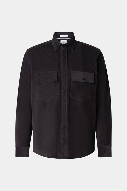 Corduroy shirt Heiko Anthracite