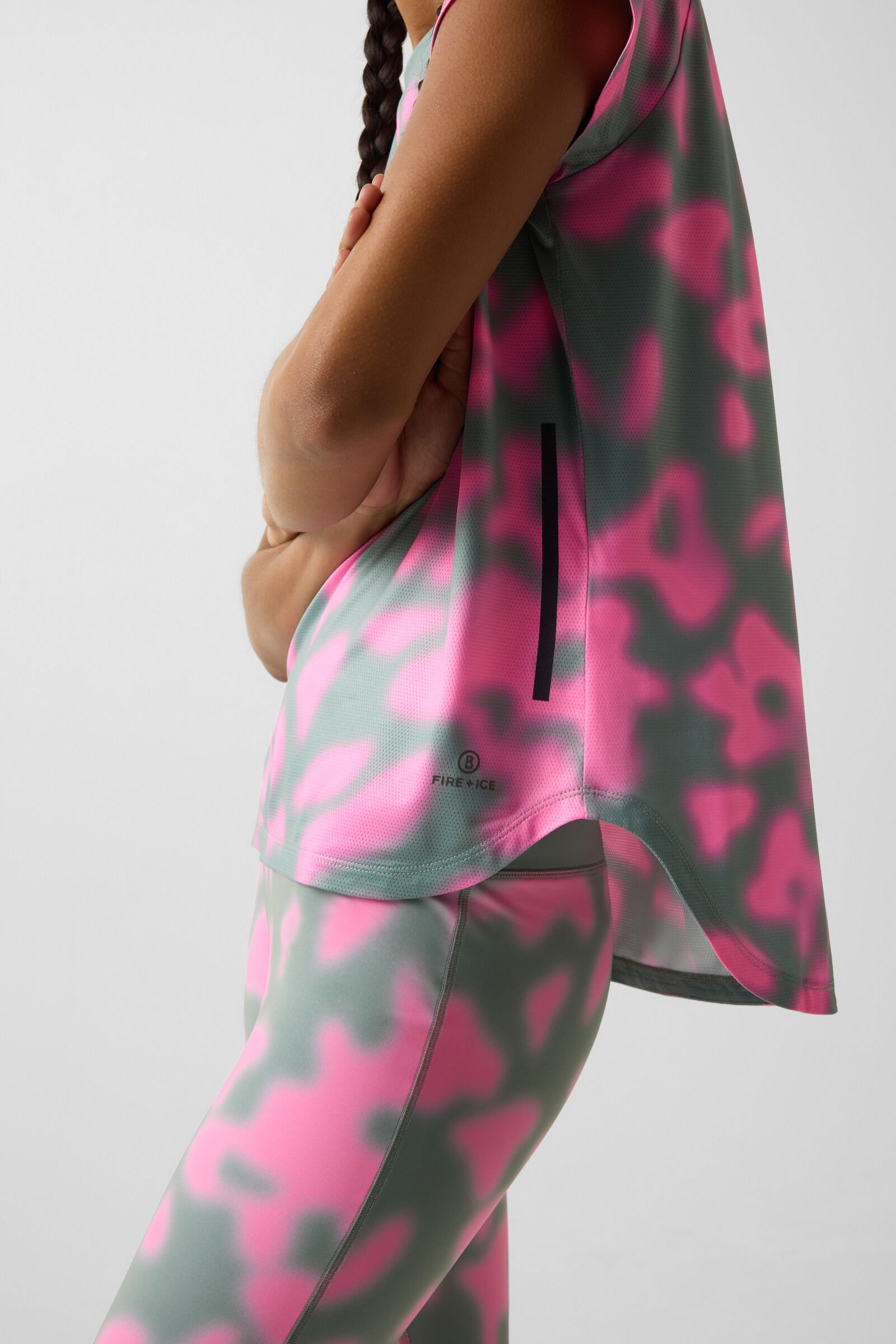 Brenna functioneel shirt Eucalyptus/Roze