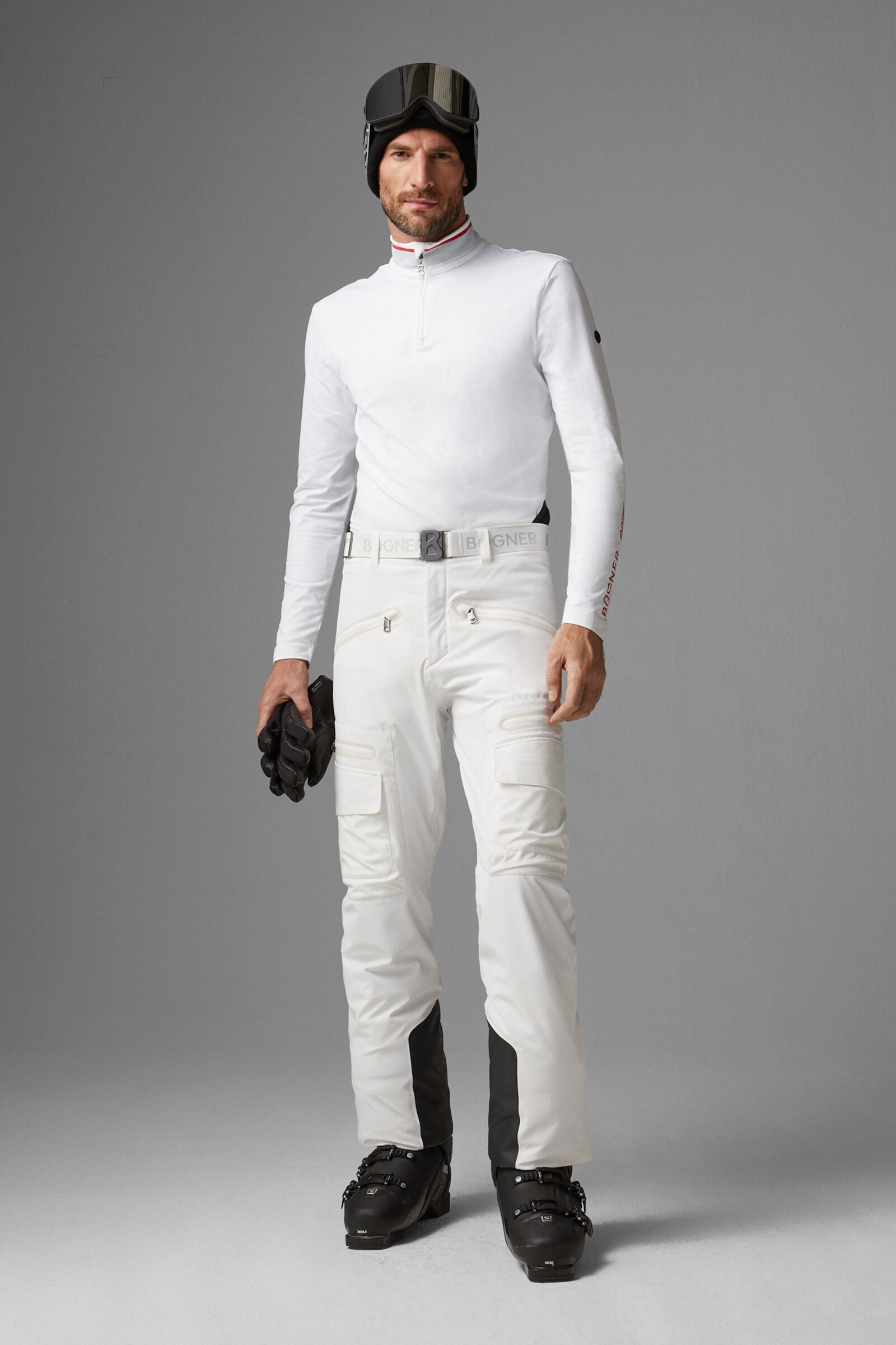 White ski pants men best sale