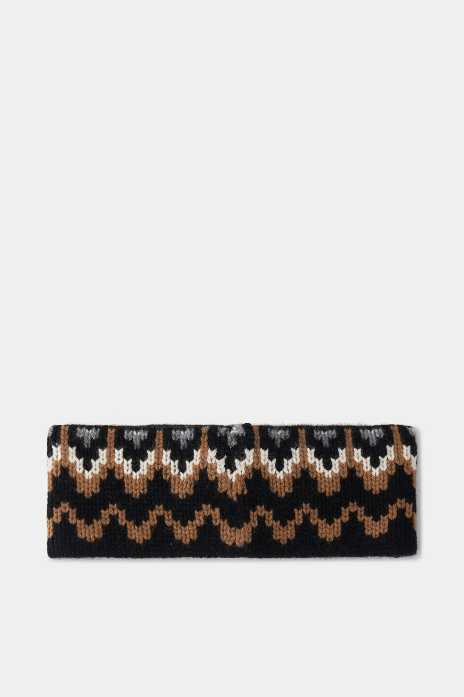 Loca cashmere headband Black/Camel