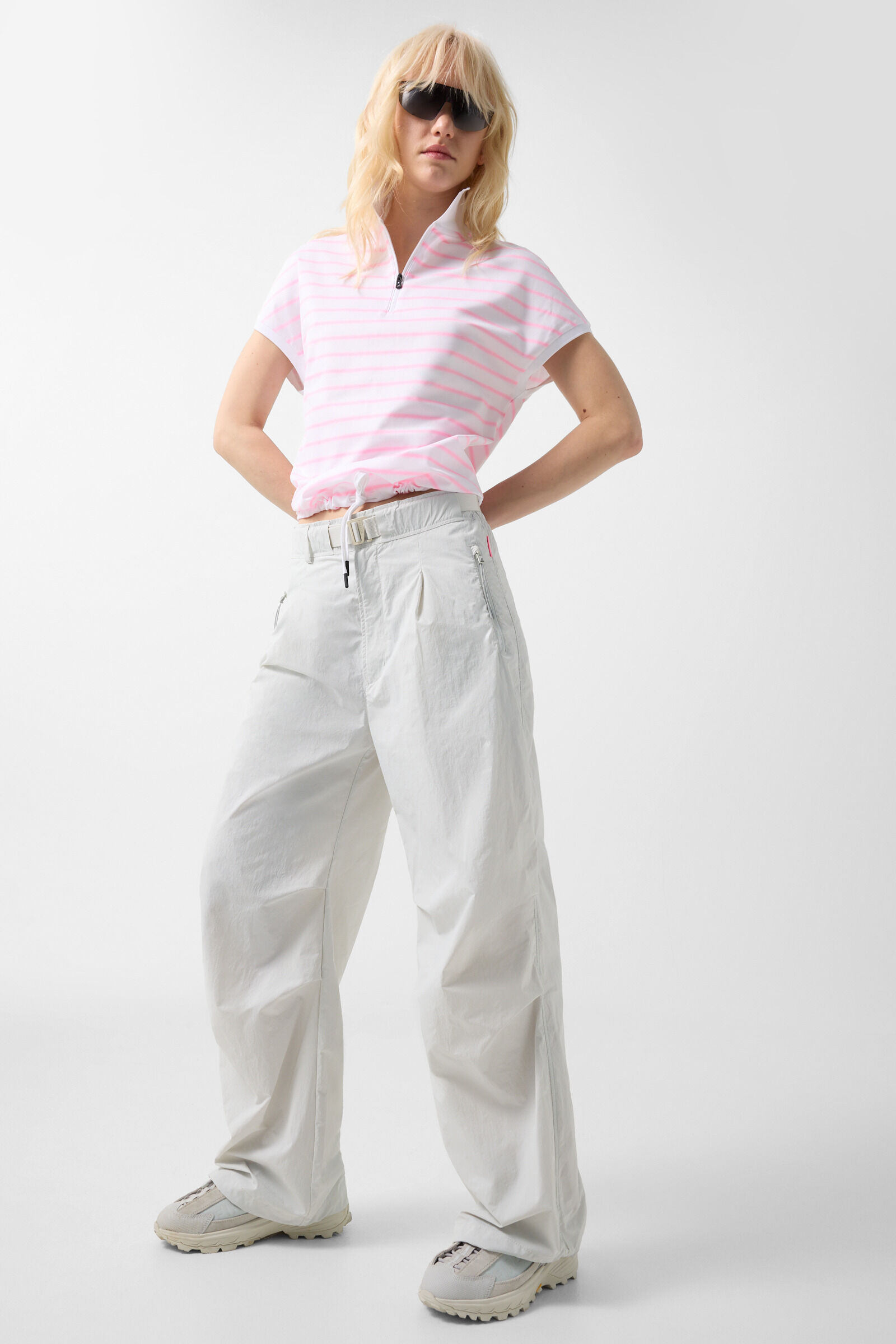 Polo Gaja rose/blanc