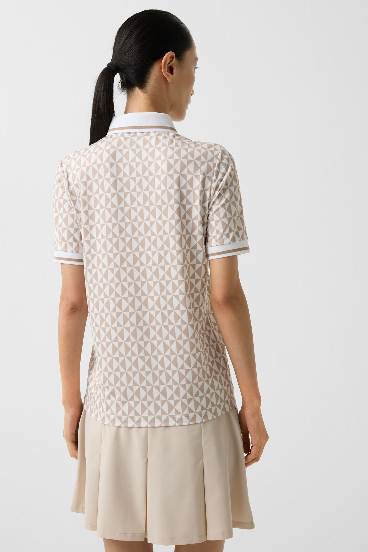 Calista functional short-sleeved top Beige/Off-White