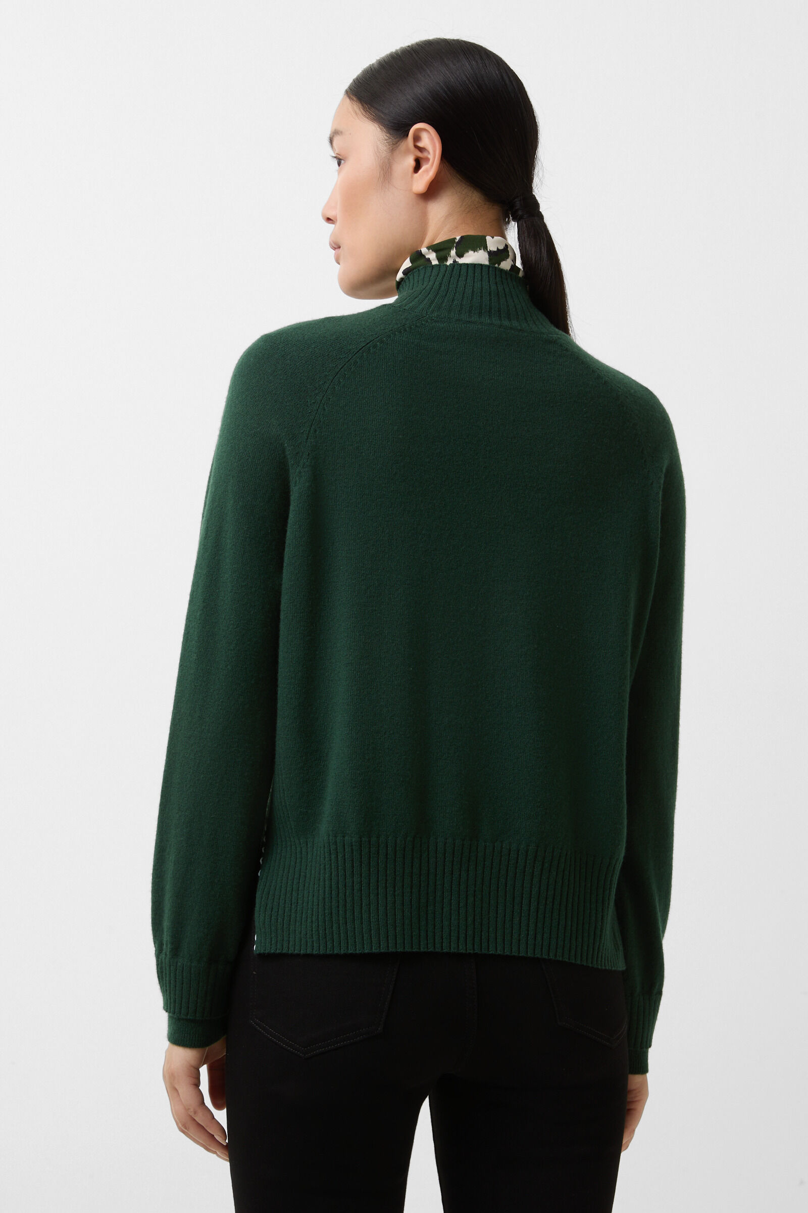 Lysanne virgin wool jumper Dark green