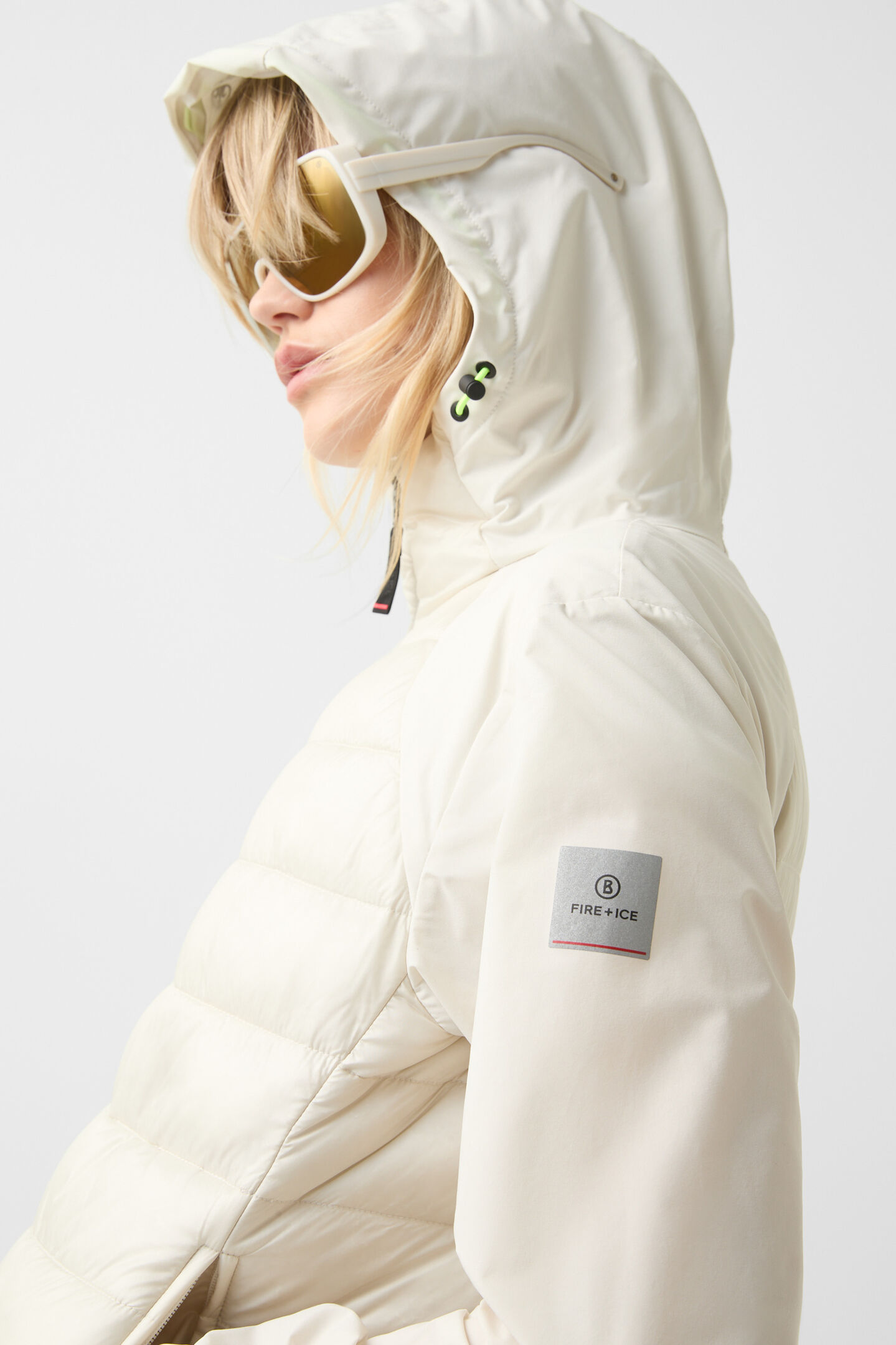 Magan hybrid quilted jacket Sand