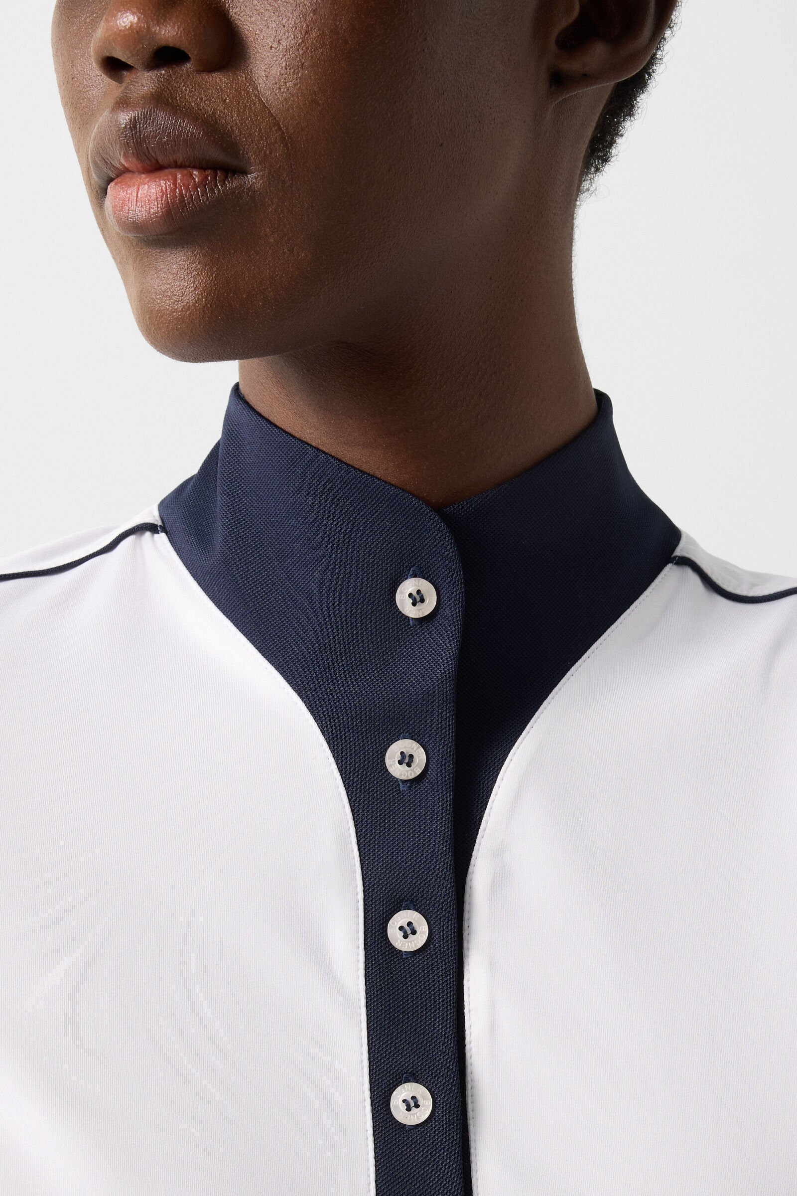 T-shirt fonctionnel Katrina Blanc/bleu marine