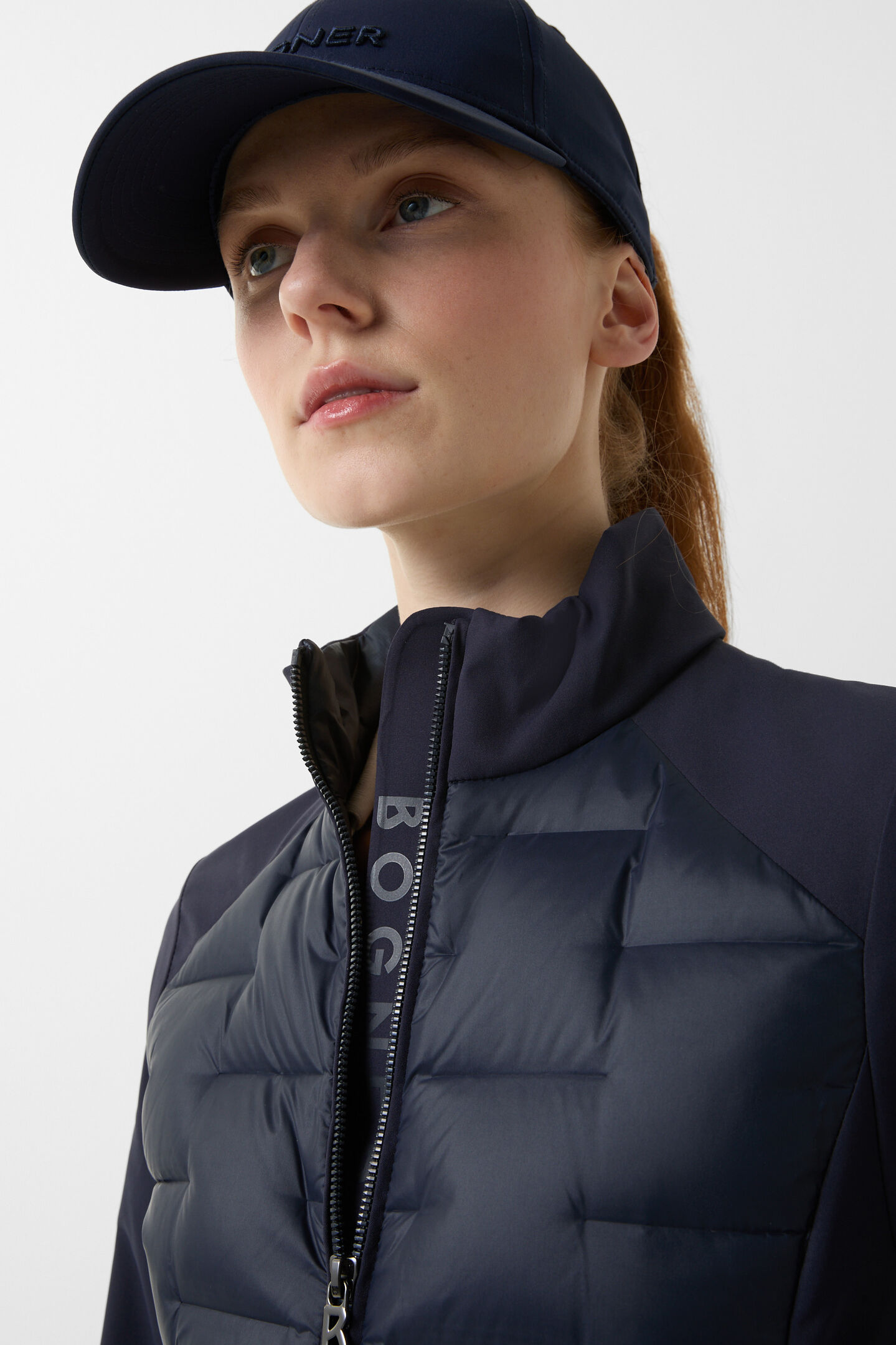 Loria hybrid down jacket Navy blue