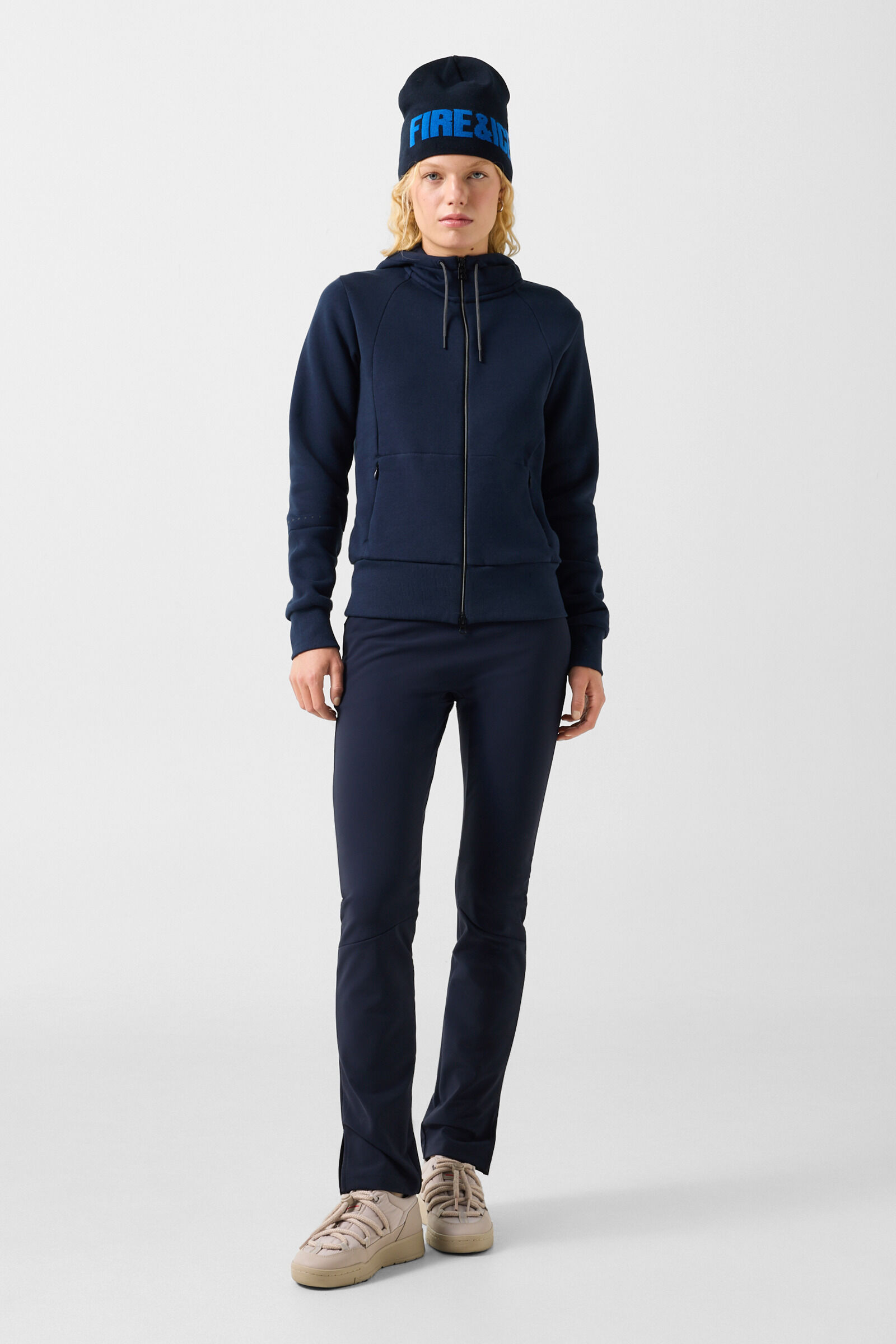 Nada Cotton Hoodie Jersey Jacket Navy