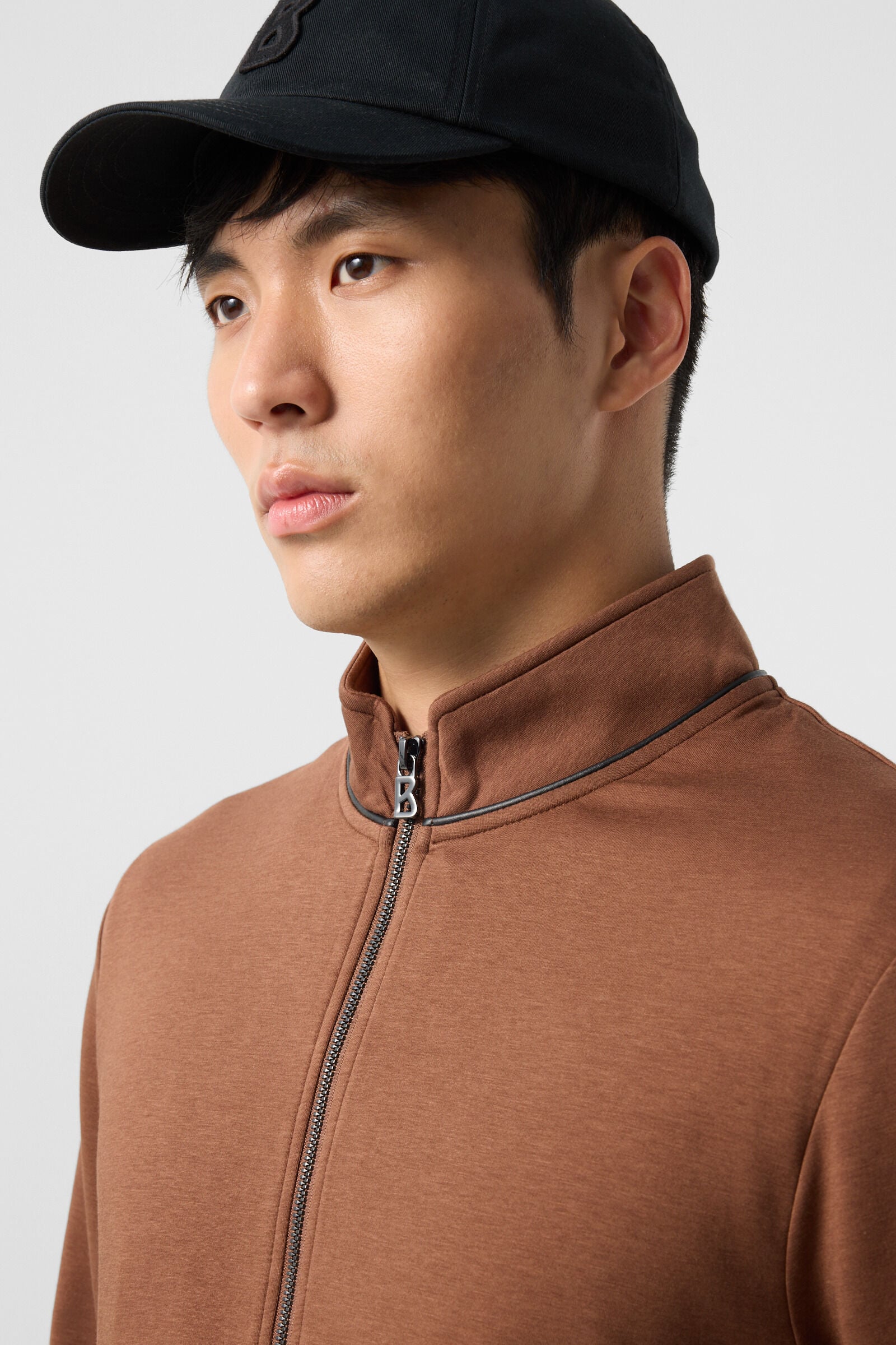 Spencer jersey jacket Brown
