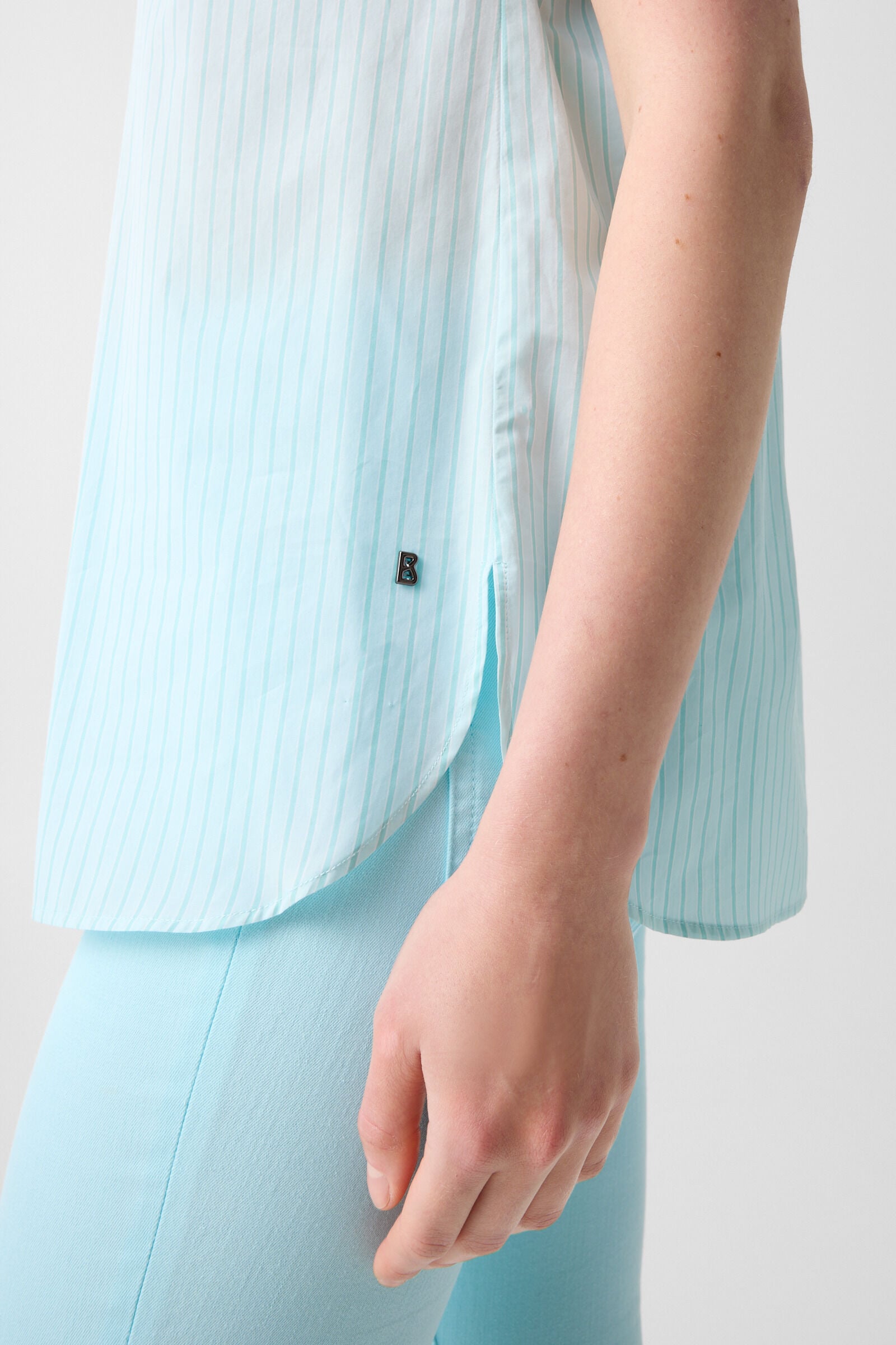 Hunter cotton blouse Cyan-blue