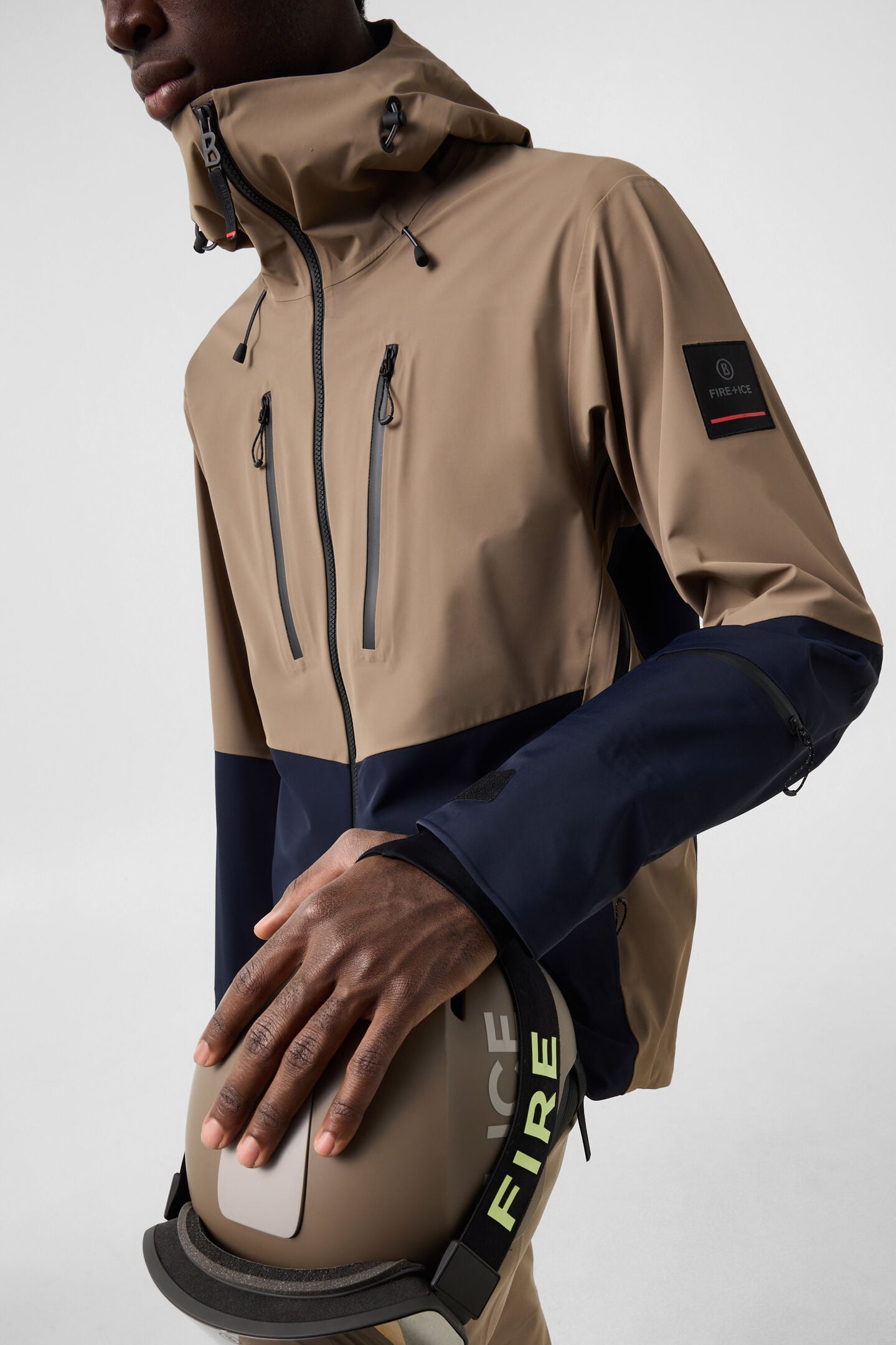 Skijacke Piaro Taupe/Navy