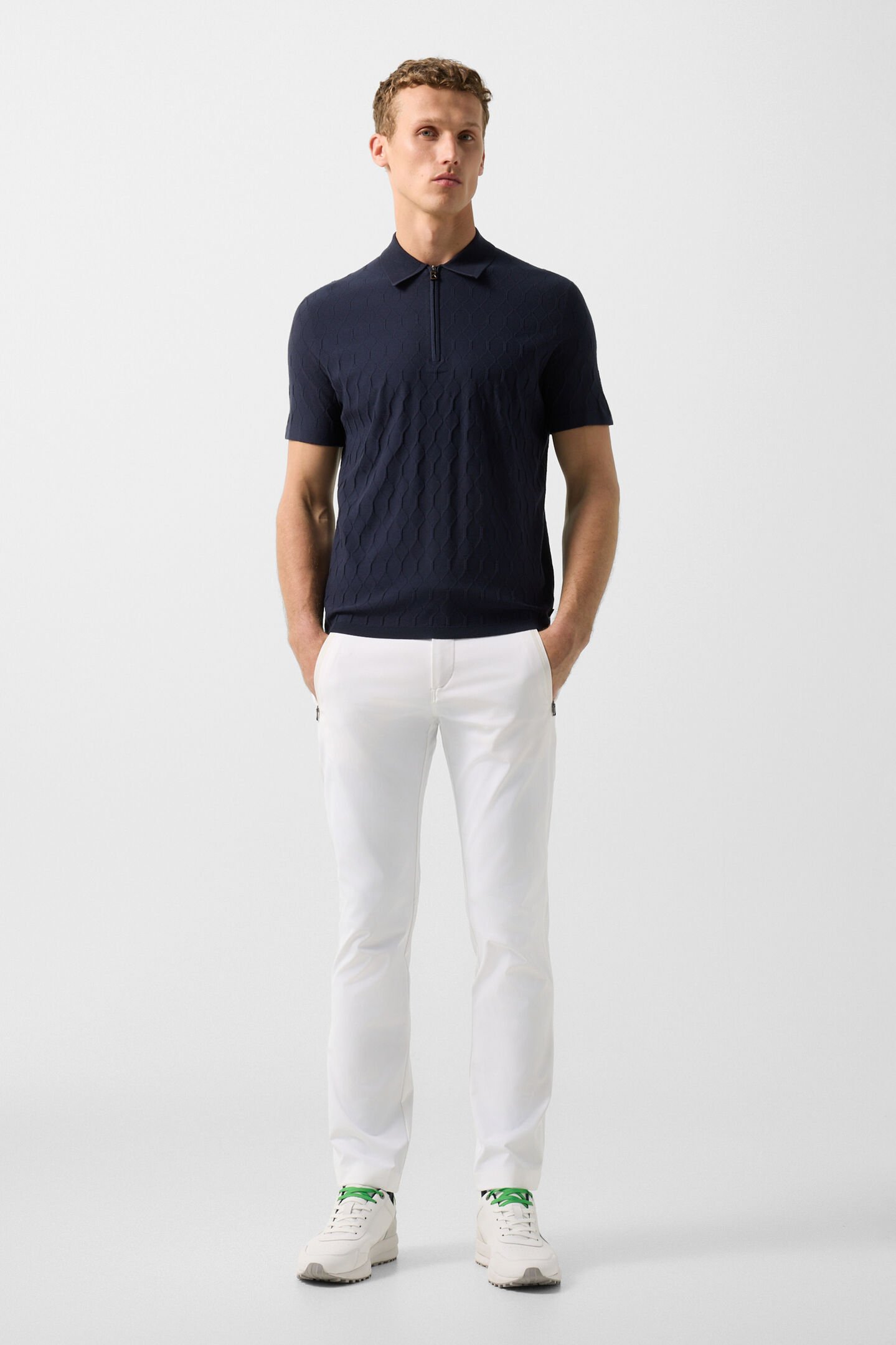 Maxim knitted polo shirt Navy blue