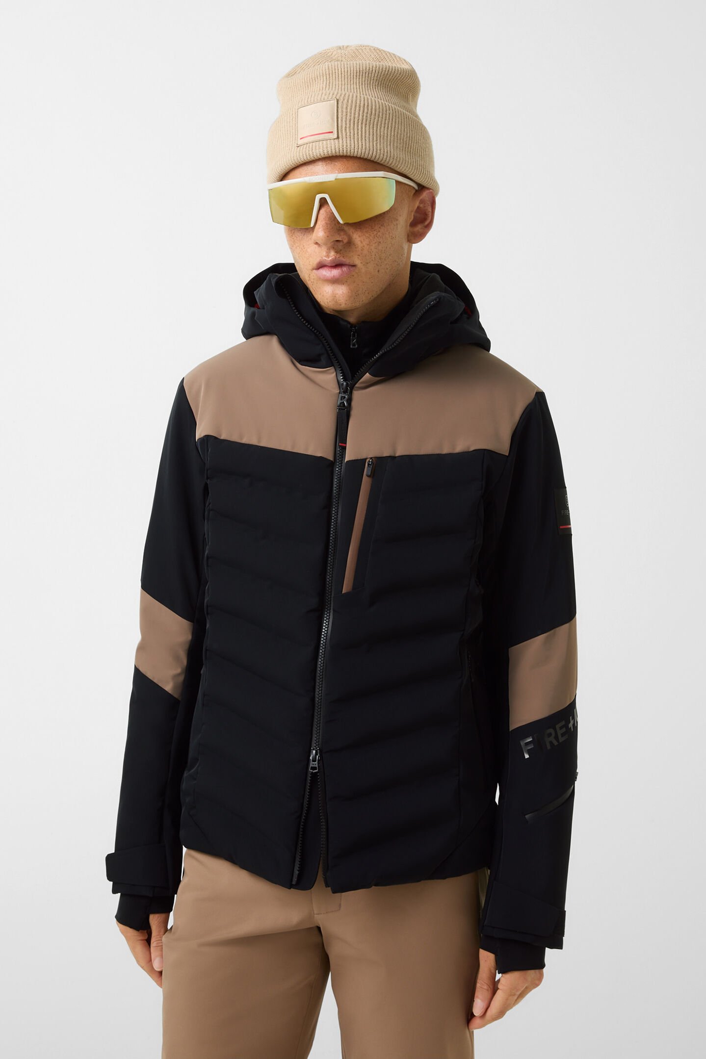 Veste de ski Radek noir/beige