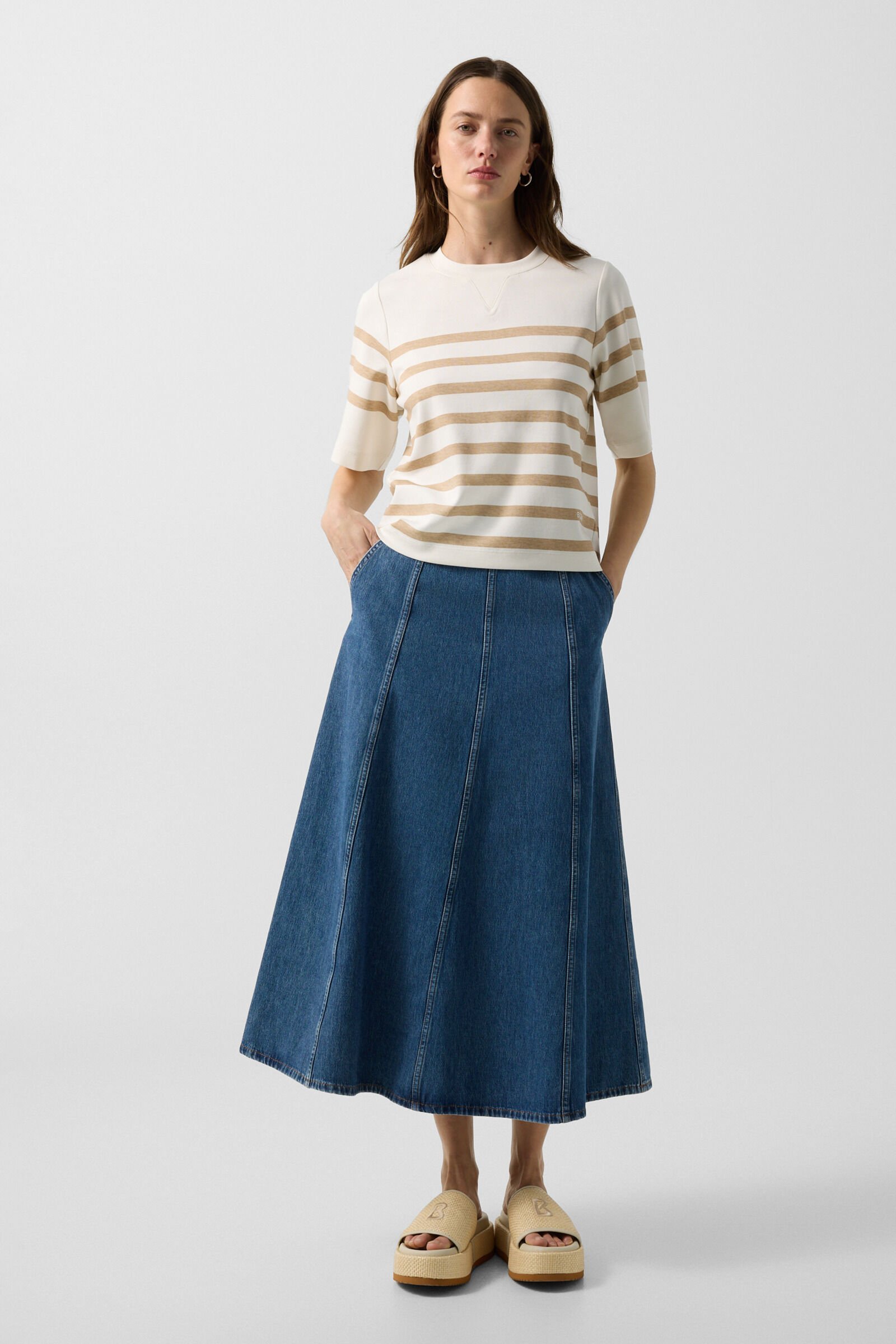 Shirt Stacey Off-White/Hellbraun