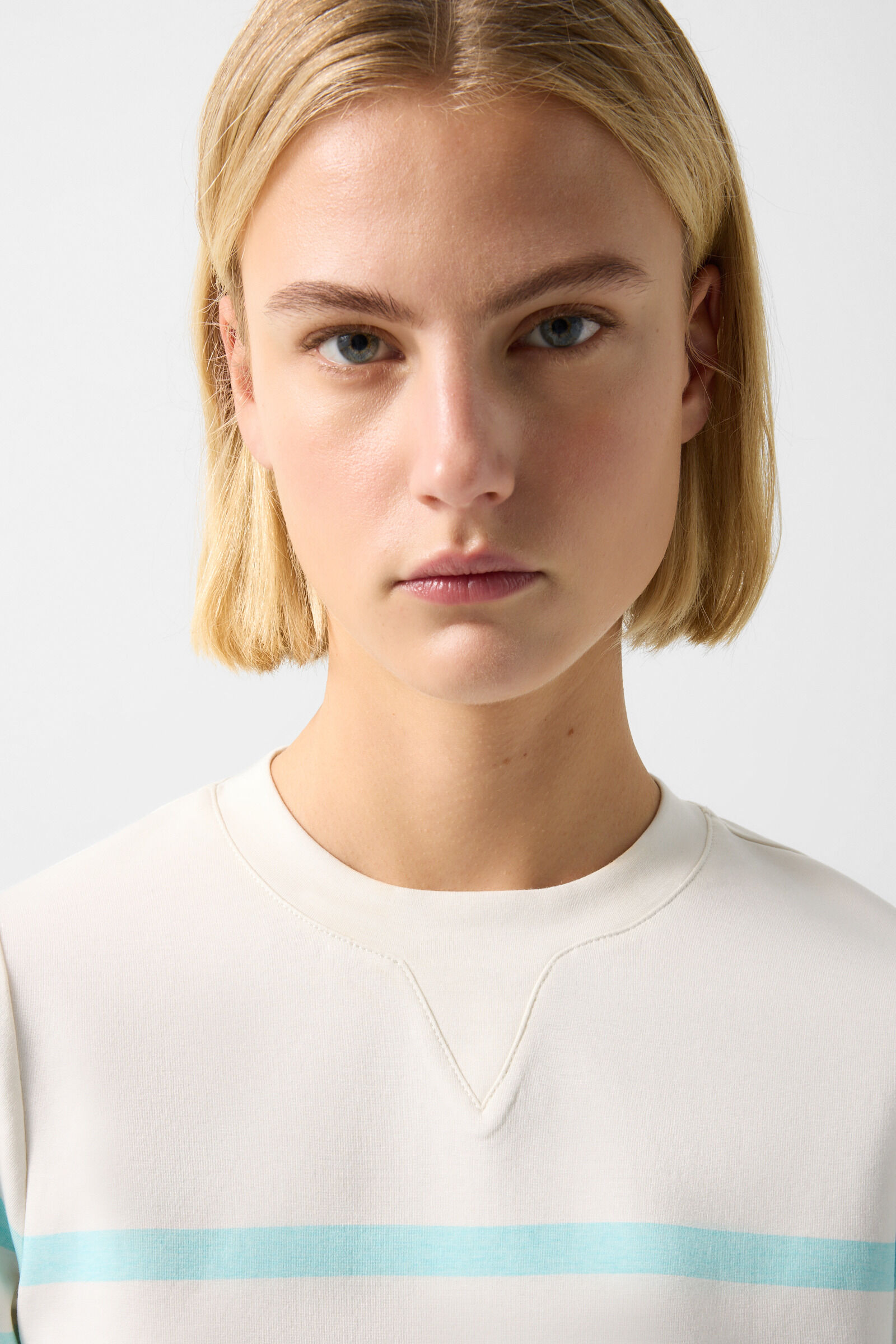 Shirt Stacey Off-white/light blue