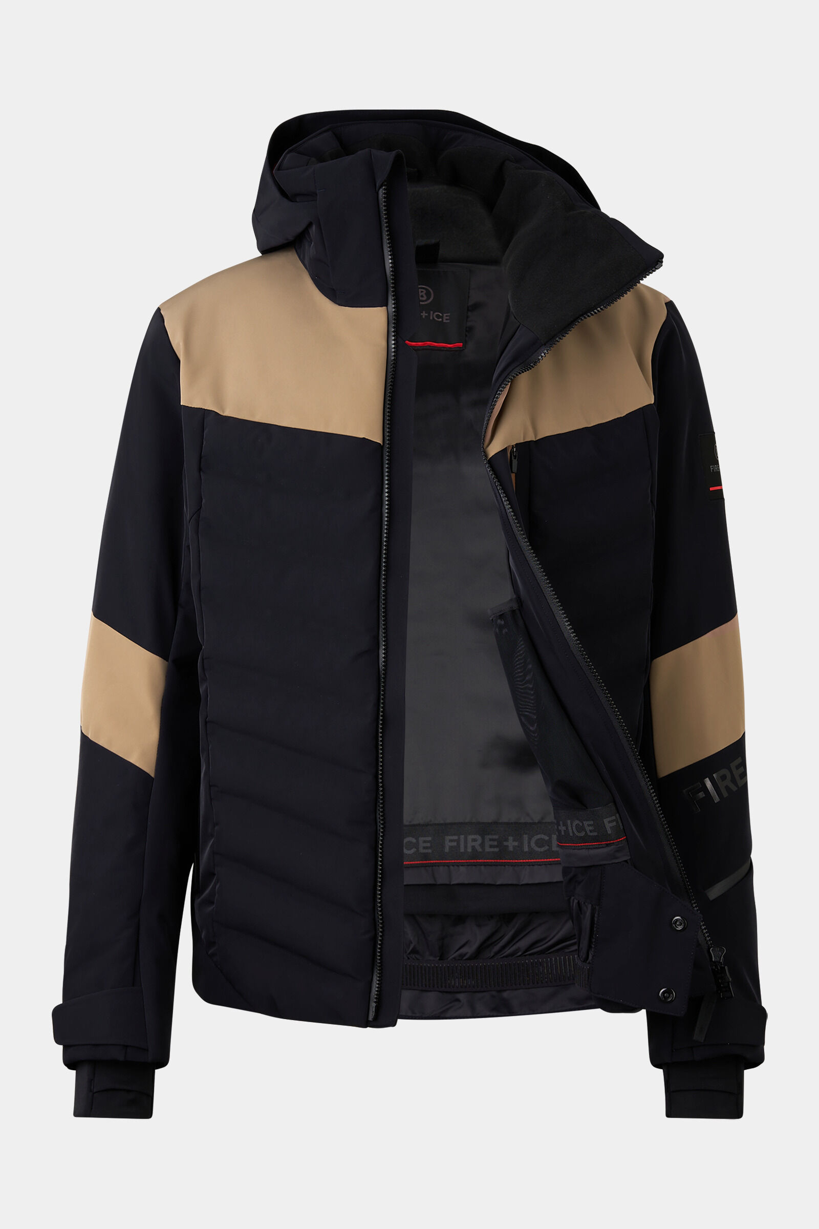 Radek ski jacket Black/beige