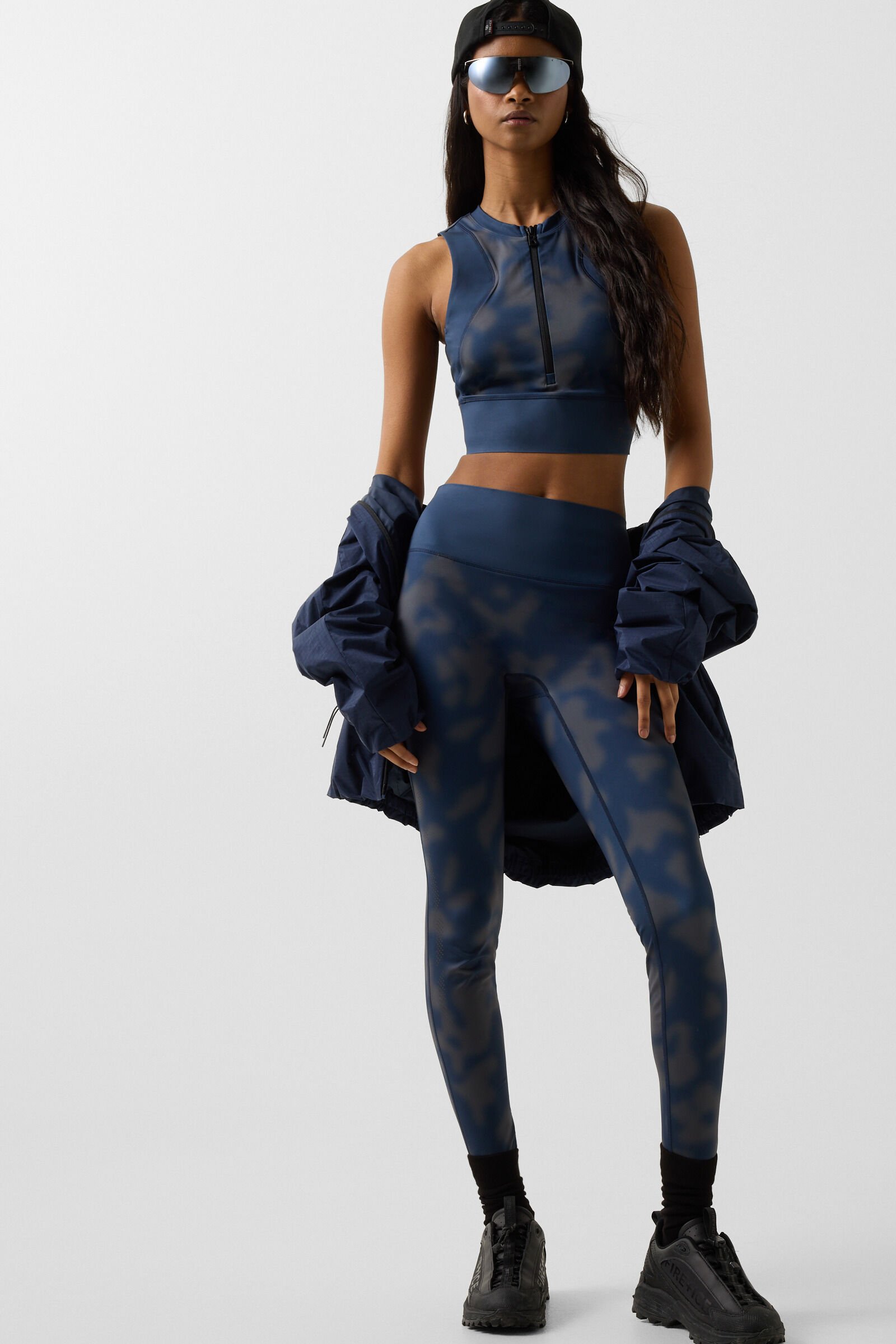 Tights Cherien Navy blue/grey