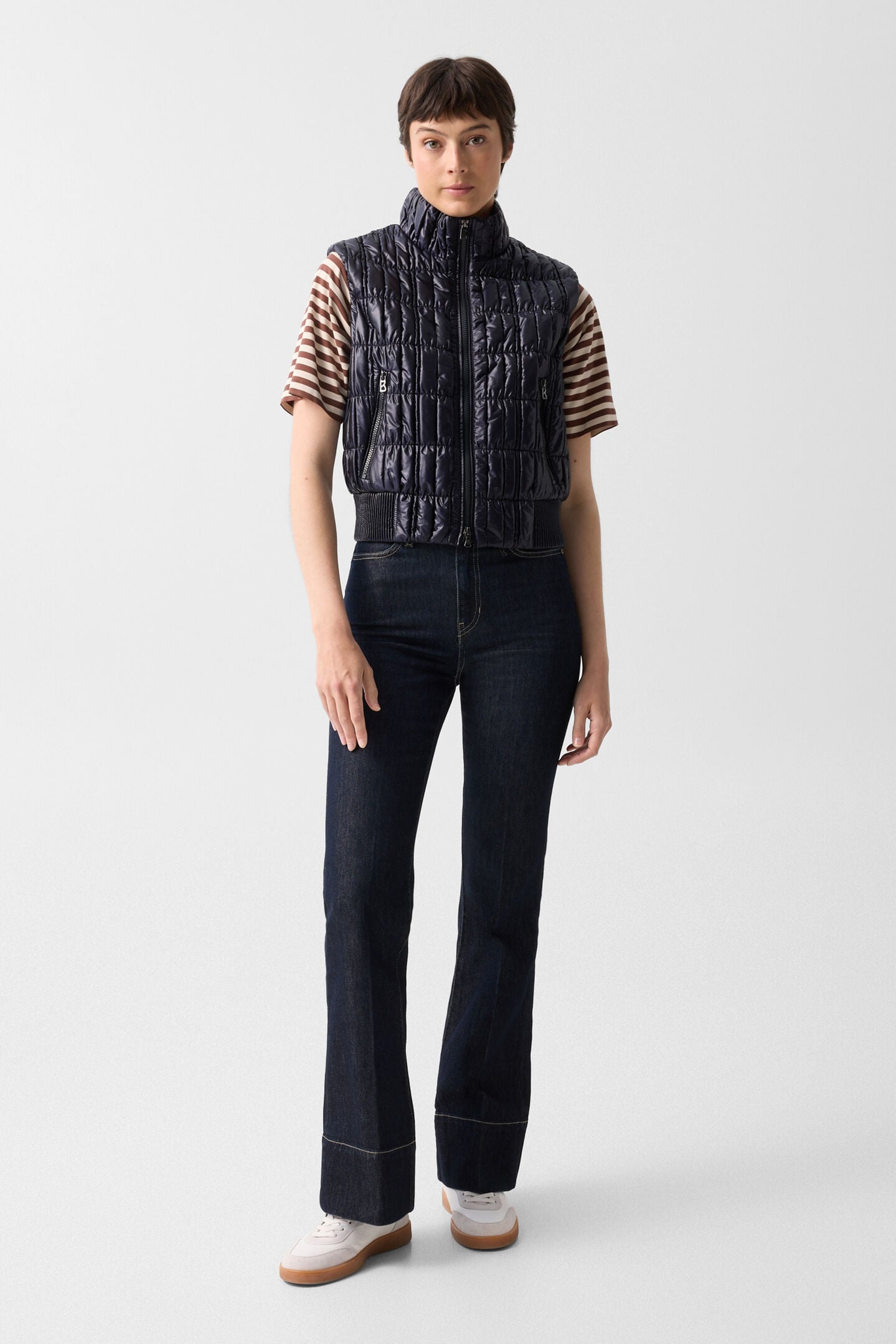Sally quilted waistcoat Navy blue
