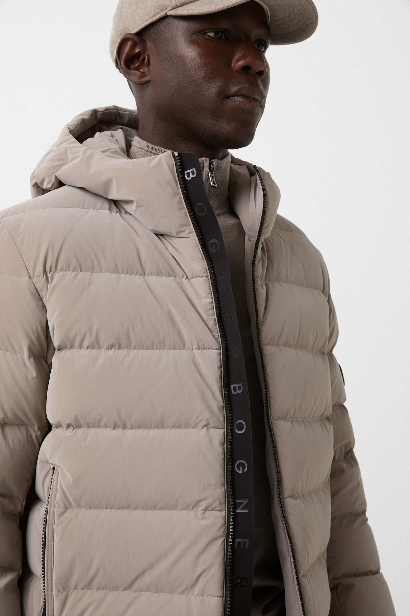 Hugh down jacket Taupe